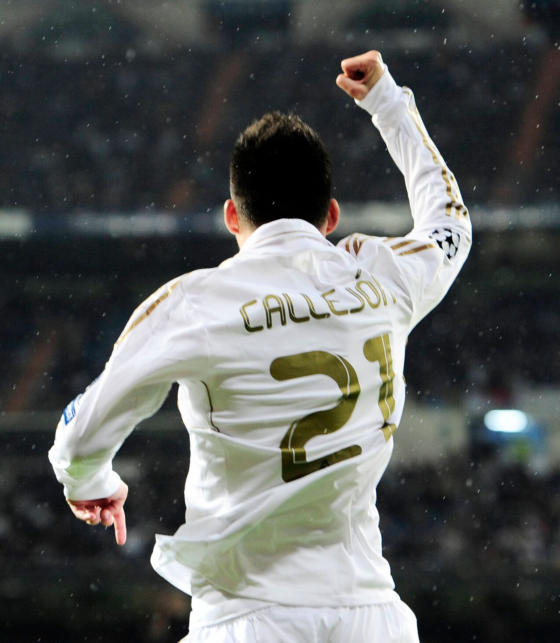 Callejón, celebrando un gol con el Real Madrid. (Cordon Press)