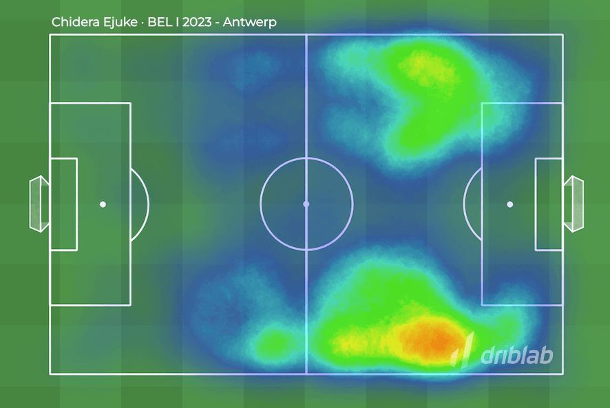  El mapa de calor de Ejuke durante la última temporada.