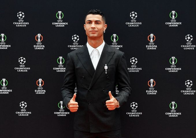  Cristiano Ronaldo en el sorteo de la Champions League 2024/25