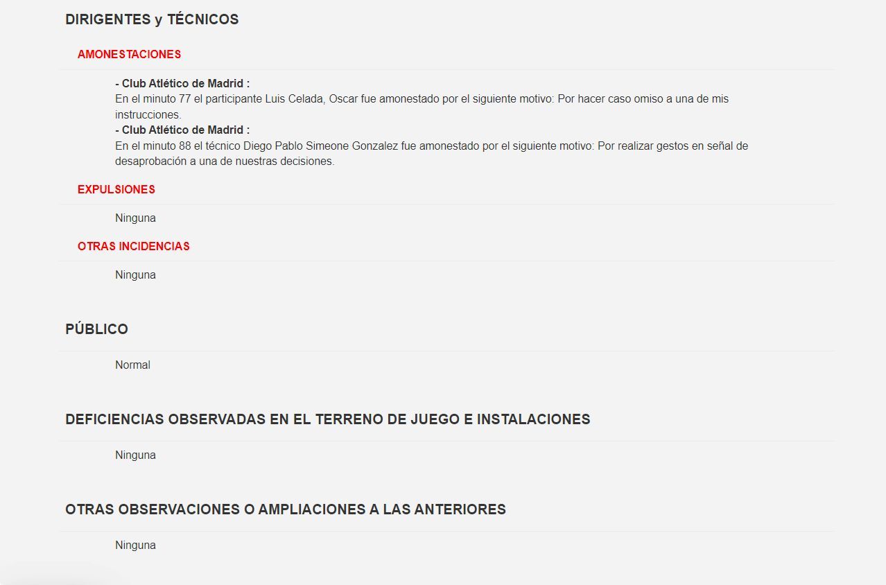  Acta del Real Sociedad - Atlético de Madrid (Captura de la RFEF)