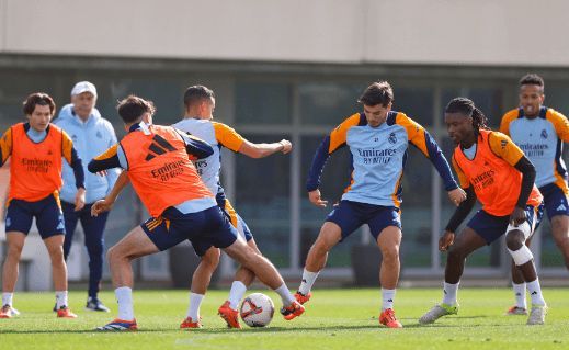  Imagen del entrenamiento del Real Madrid