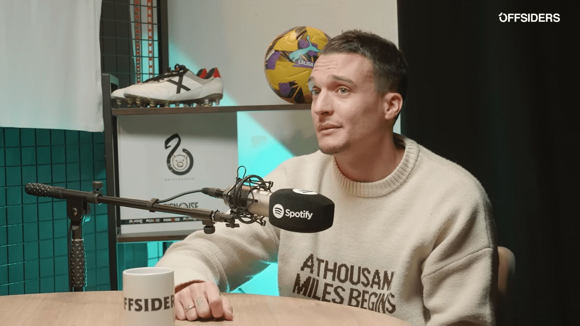 Luismi Quezada durante su intervención en el podcast Offsiders.