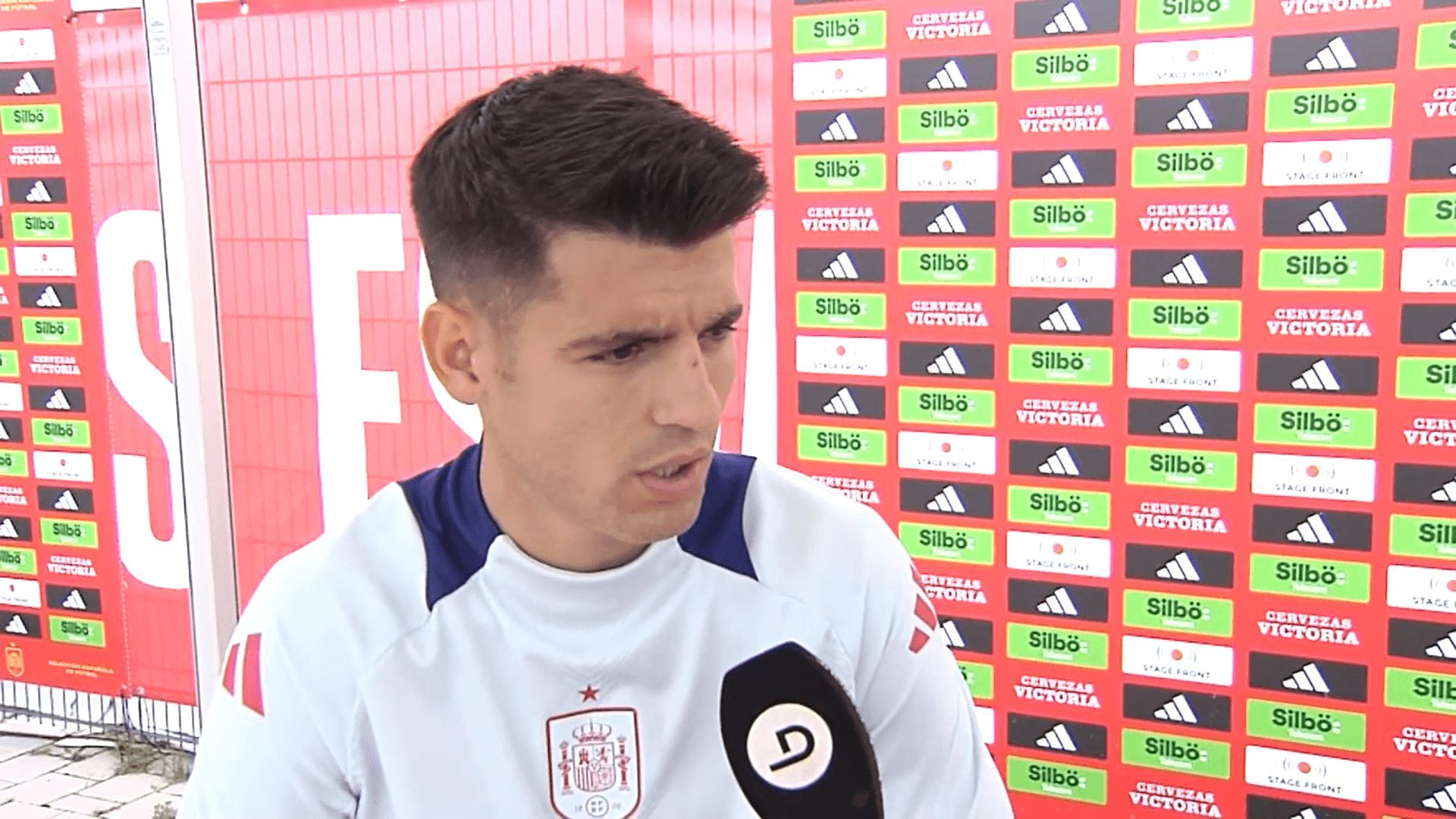 Álvaro Morata, durante la entrevista con Manu Carreño en ElDesmarque.