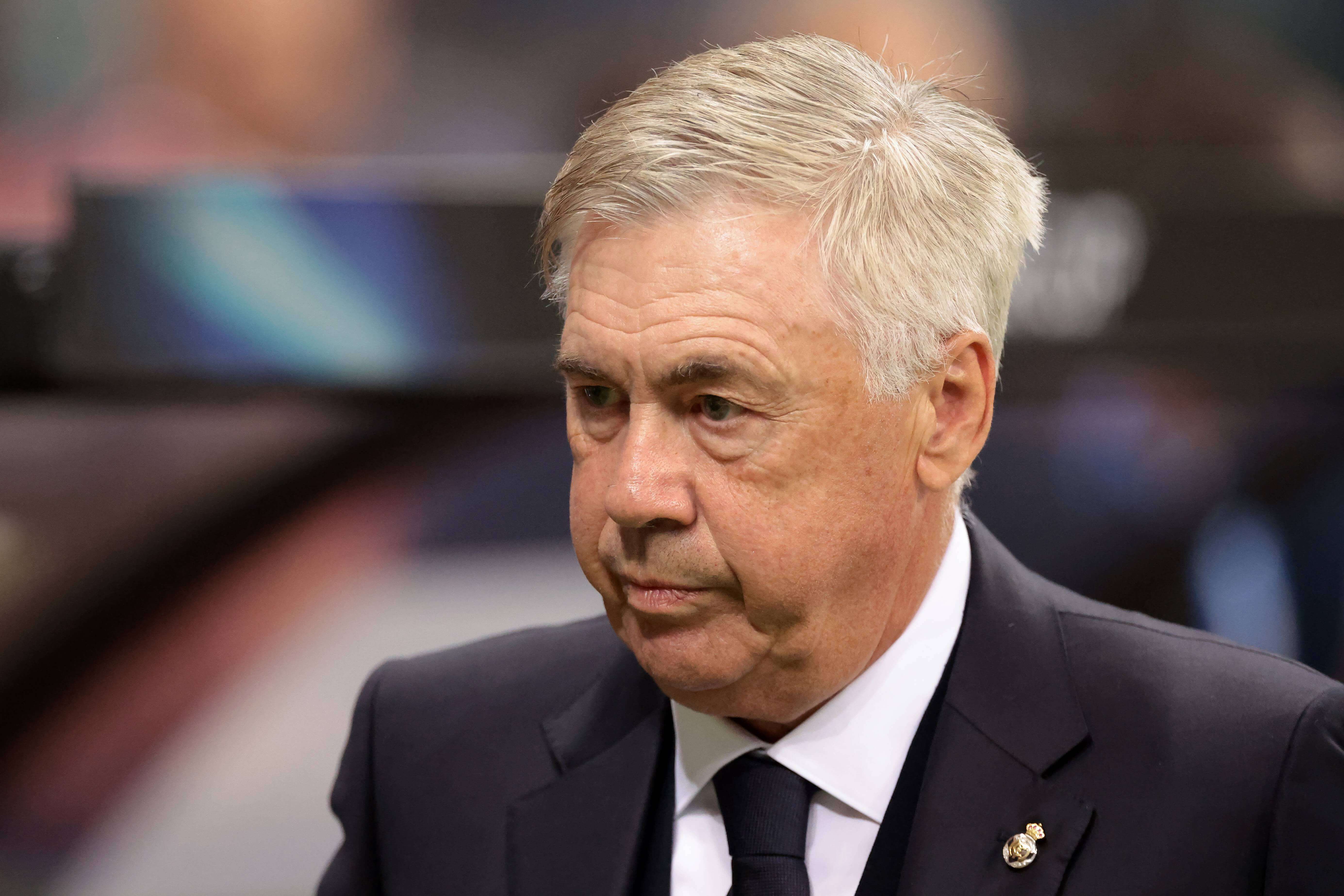  Carlo Ancelotti, durante el Real Madrid-Atalanta.