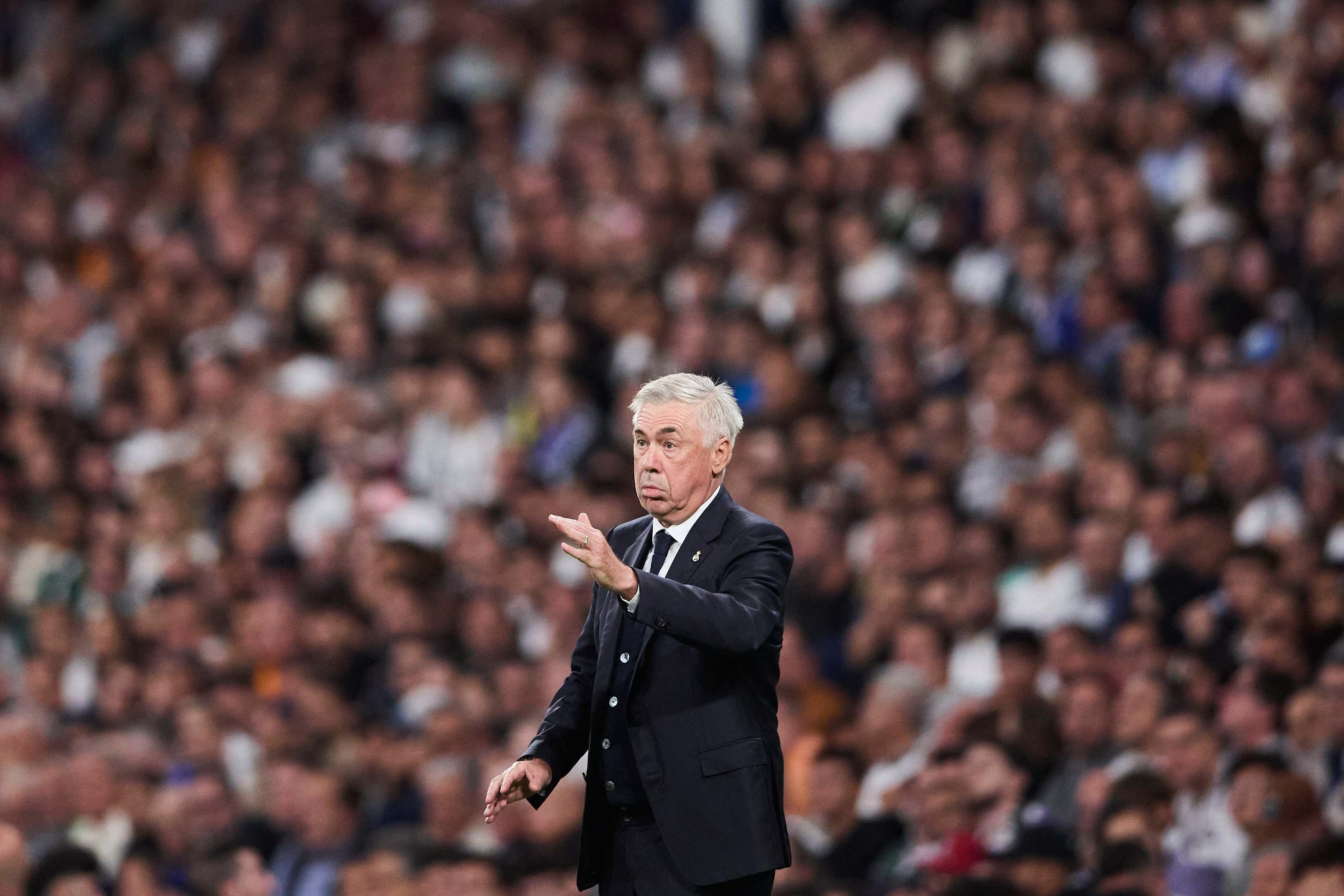 Carlo Ancelotti, durante el Real Madrid-Alavés.