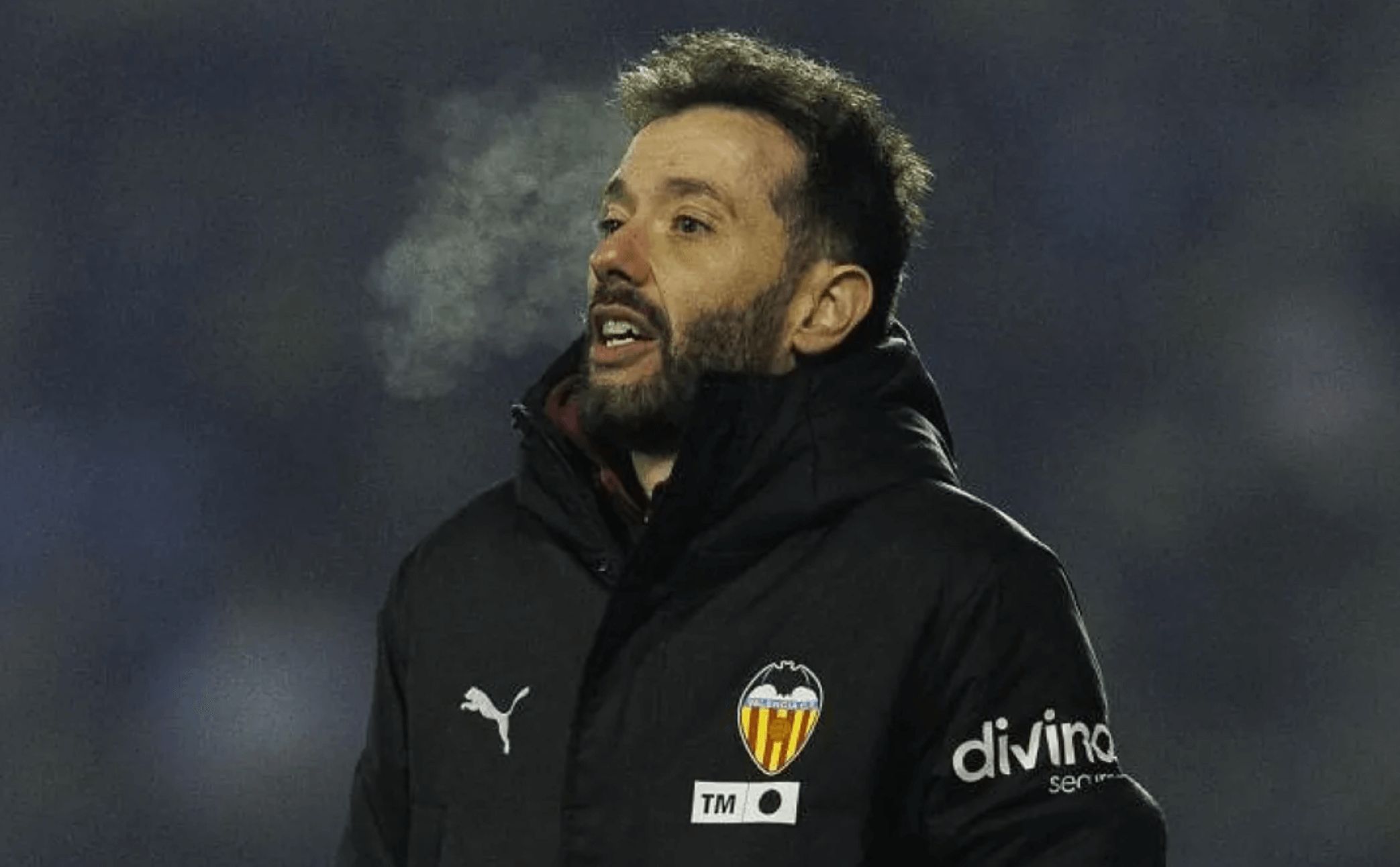 Carlos Corberán, ante el Ourense CF.