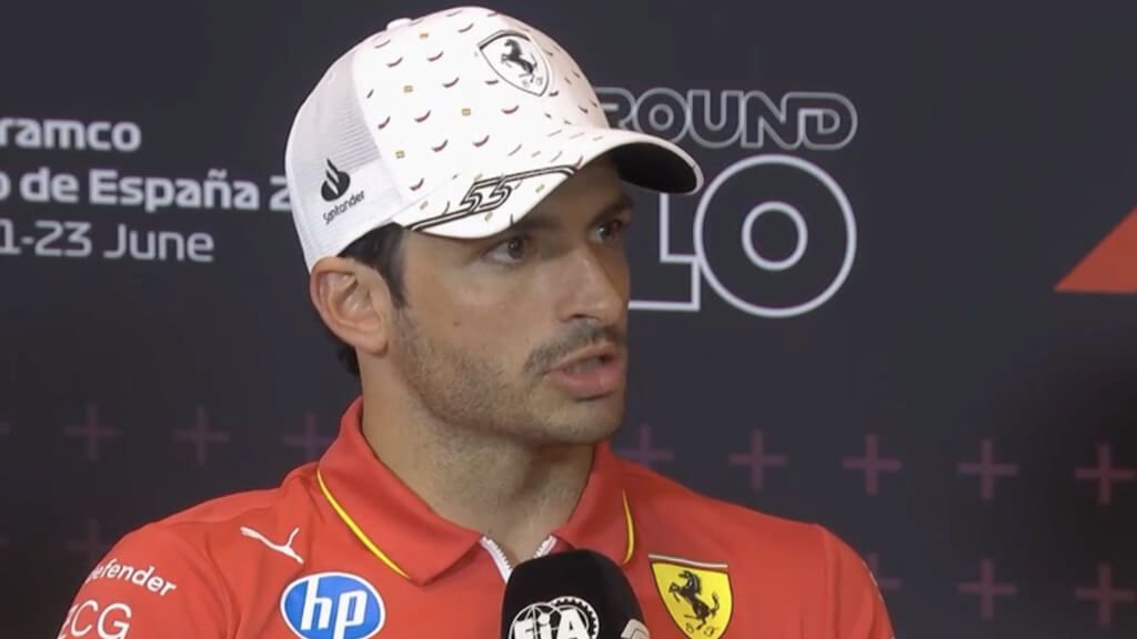  Carlos Sainz, en la rueda de prensa del Gran Premio de España.