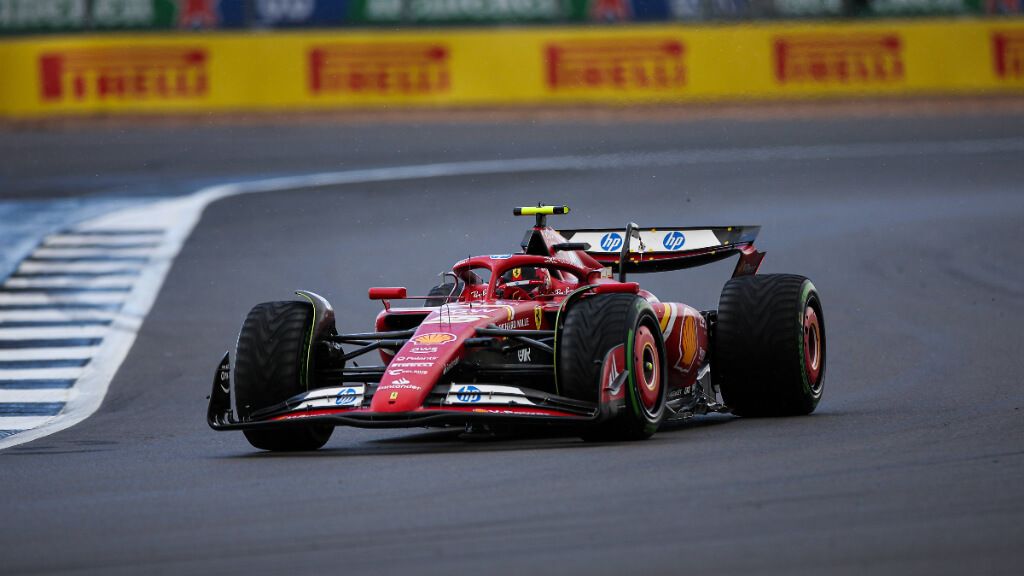 Carlos Sainz, durante el Gran Premio de Silverstone.