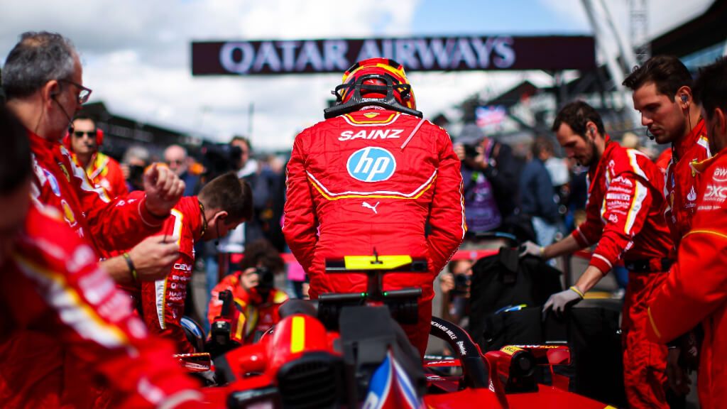 Carlos Sainz, durante el Gran Premio de Silverstone.