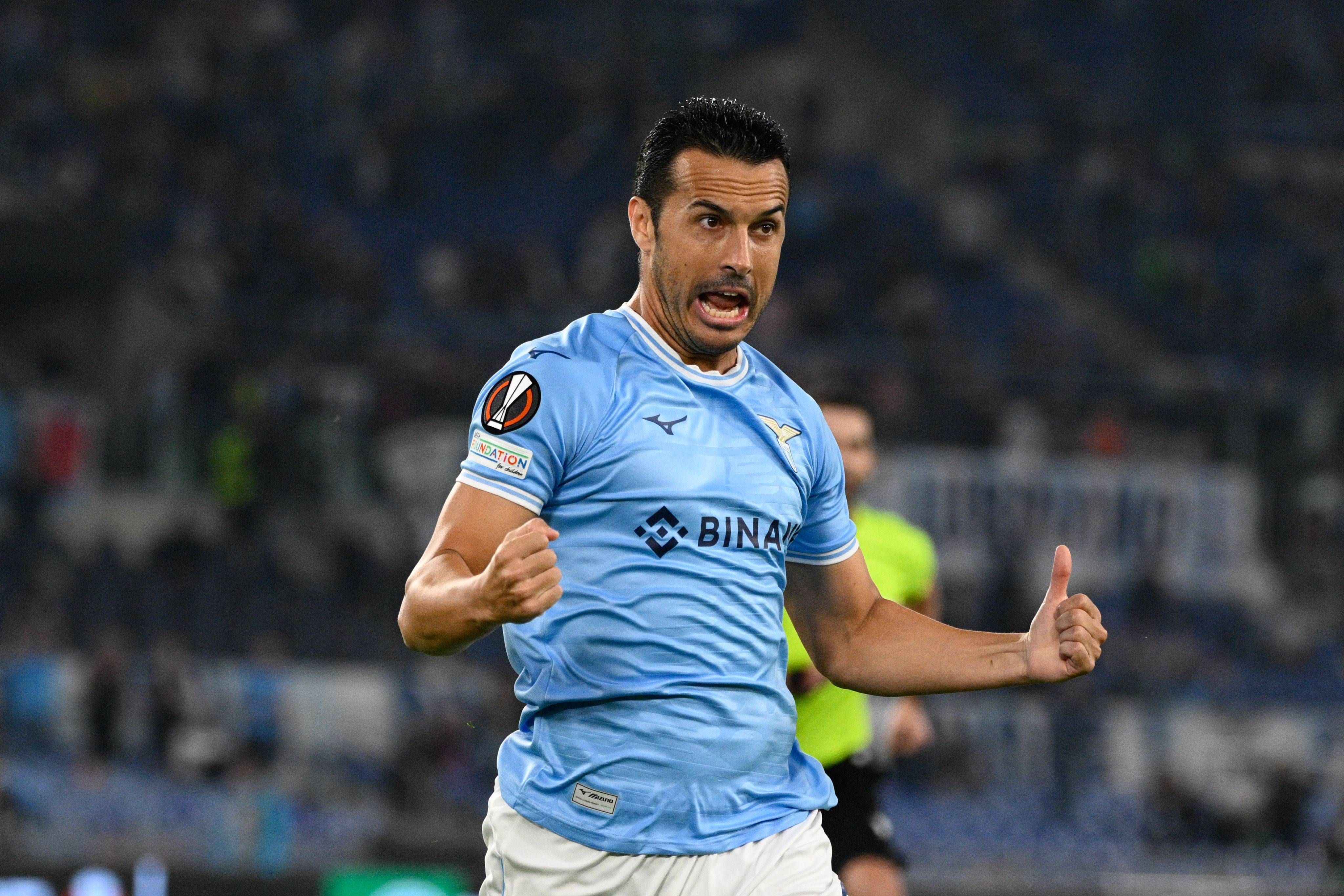 Pedro celebra su gol ante el Midtjylland (FOTO: Cordón Press).