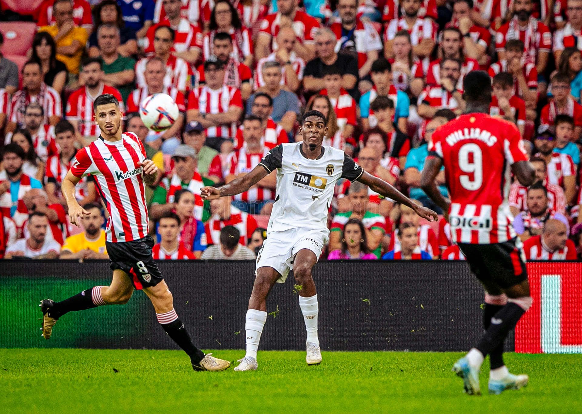 Cristhian Mosquera, ante el Athletic Club.