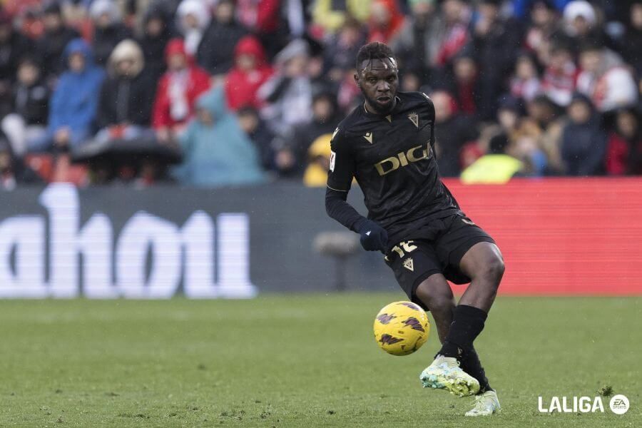  Kouamé, durante un partido con el Cádiz esta temporada
