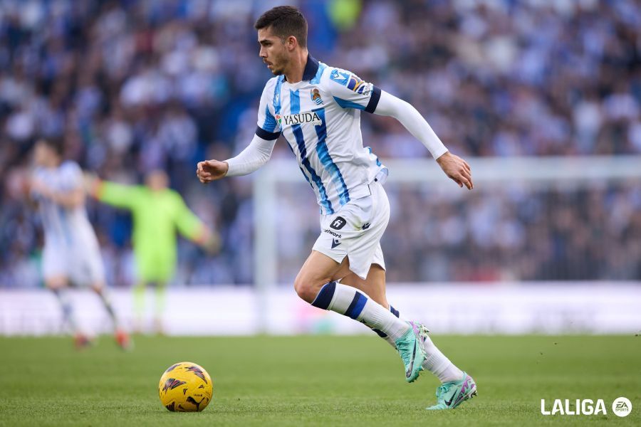  André Silva en un partido de esta temporada con la Real Sociedad.
