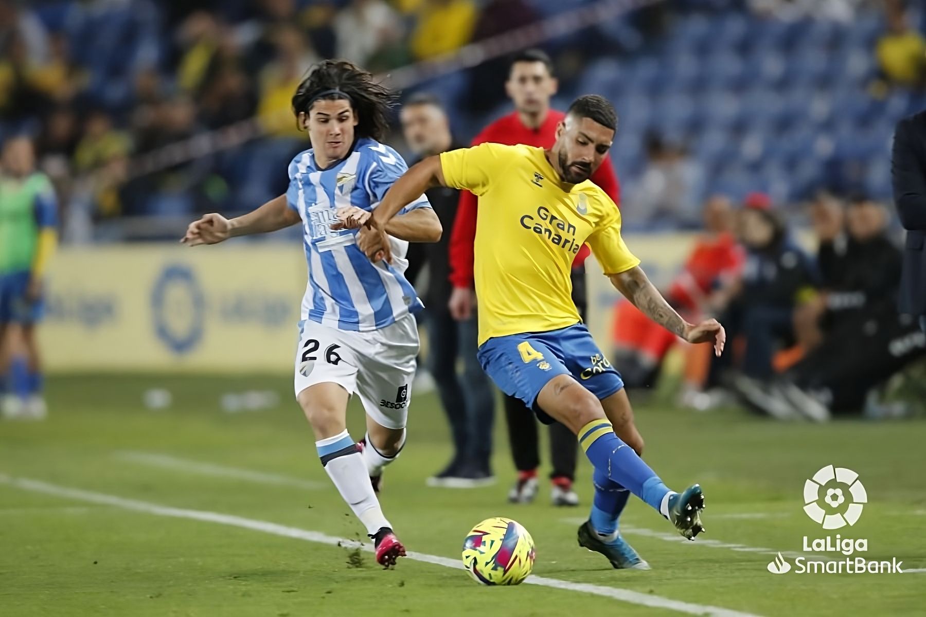  Álex Calvo, en su debut en el primer equipo del Málaga ante Las Palmas.