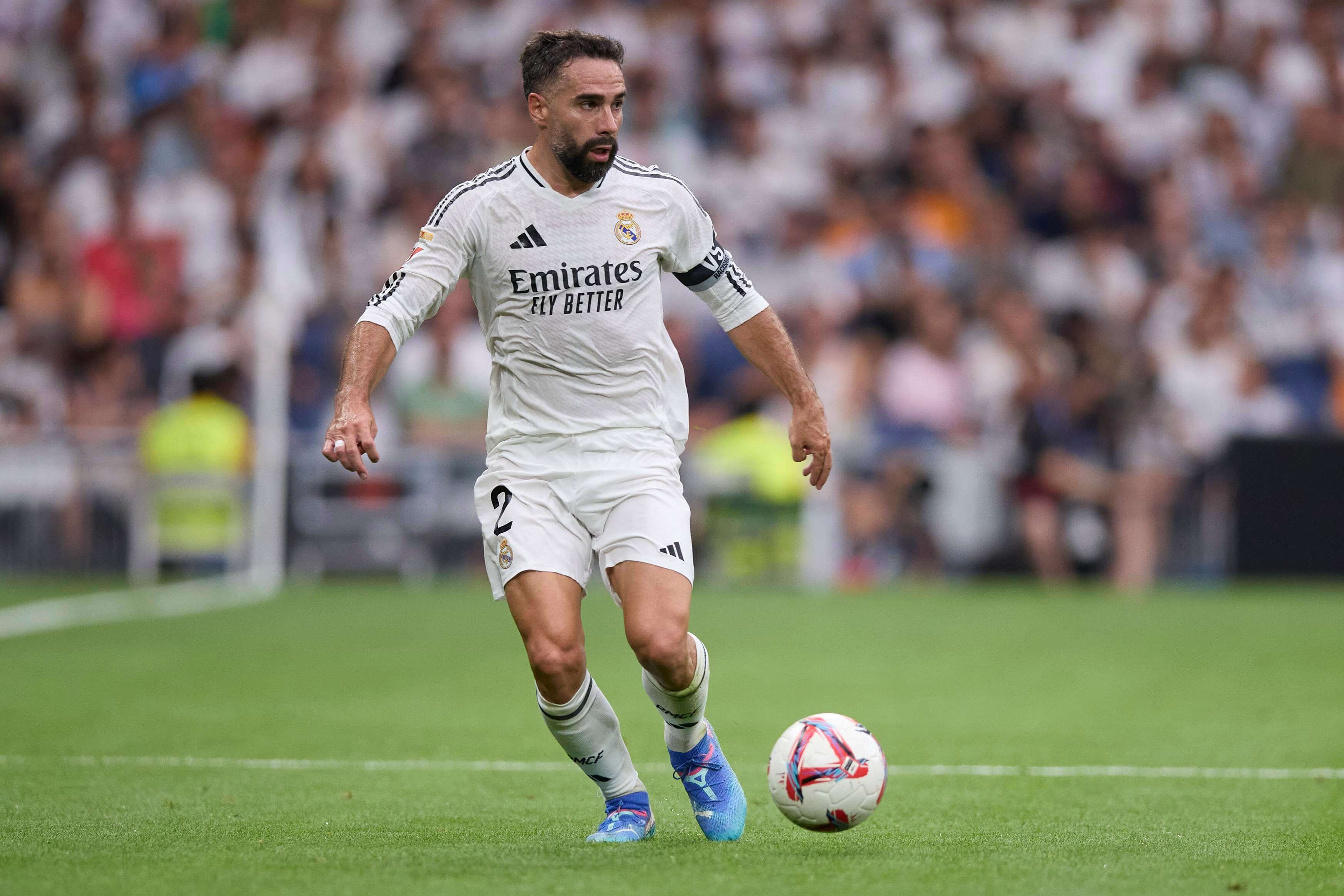 Dani Carvajal, en un partido con el Real Madrid.