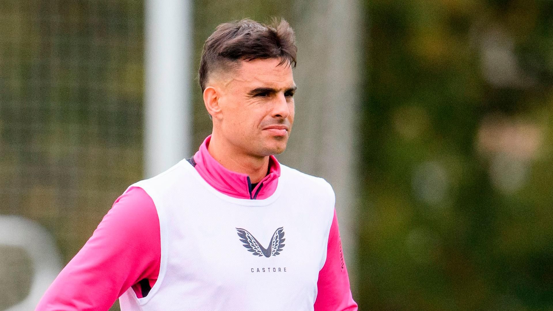  Dani García, durante un entrenamiento con el Athletic.