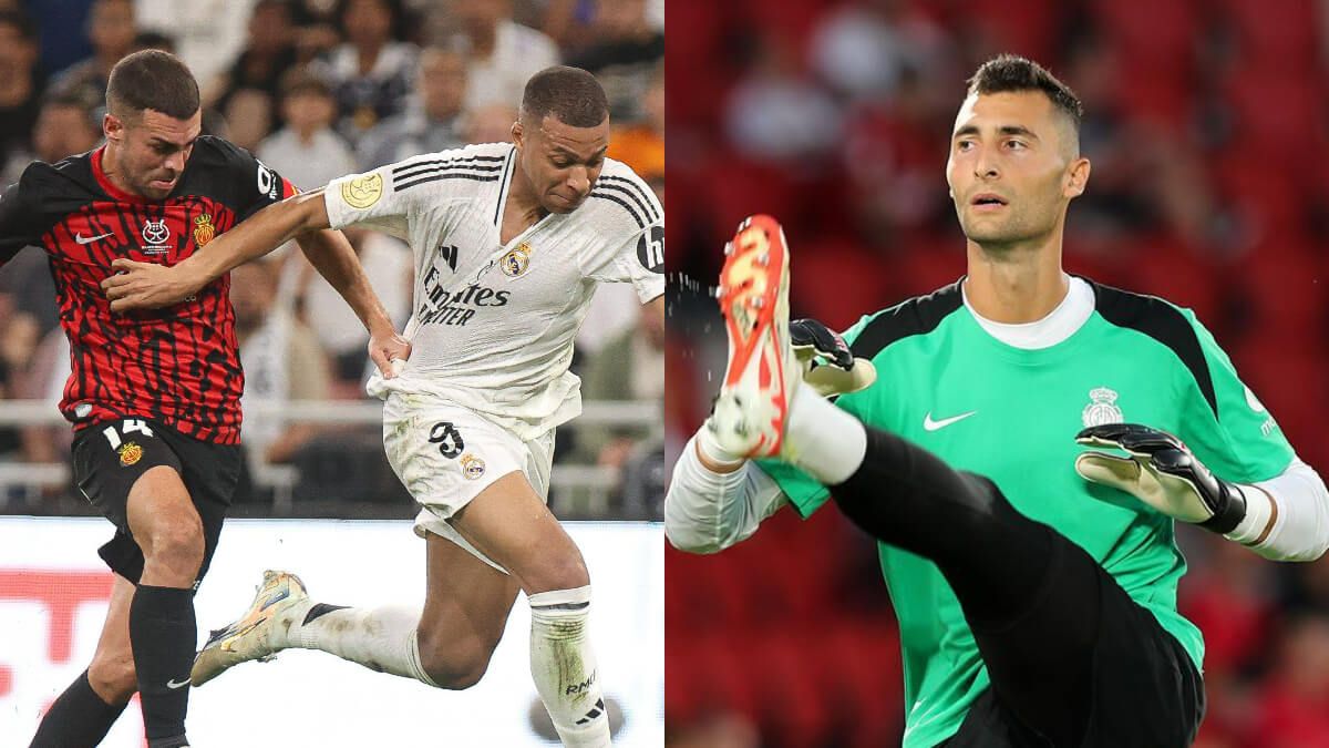  A la izquierda, Dani Rodríguez con Mbappé (CordonPress); a la derecha, Dominik Greif (LALIGA).