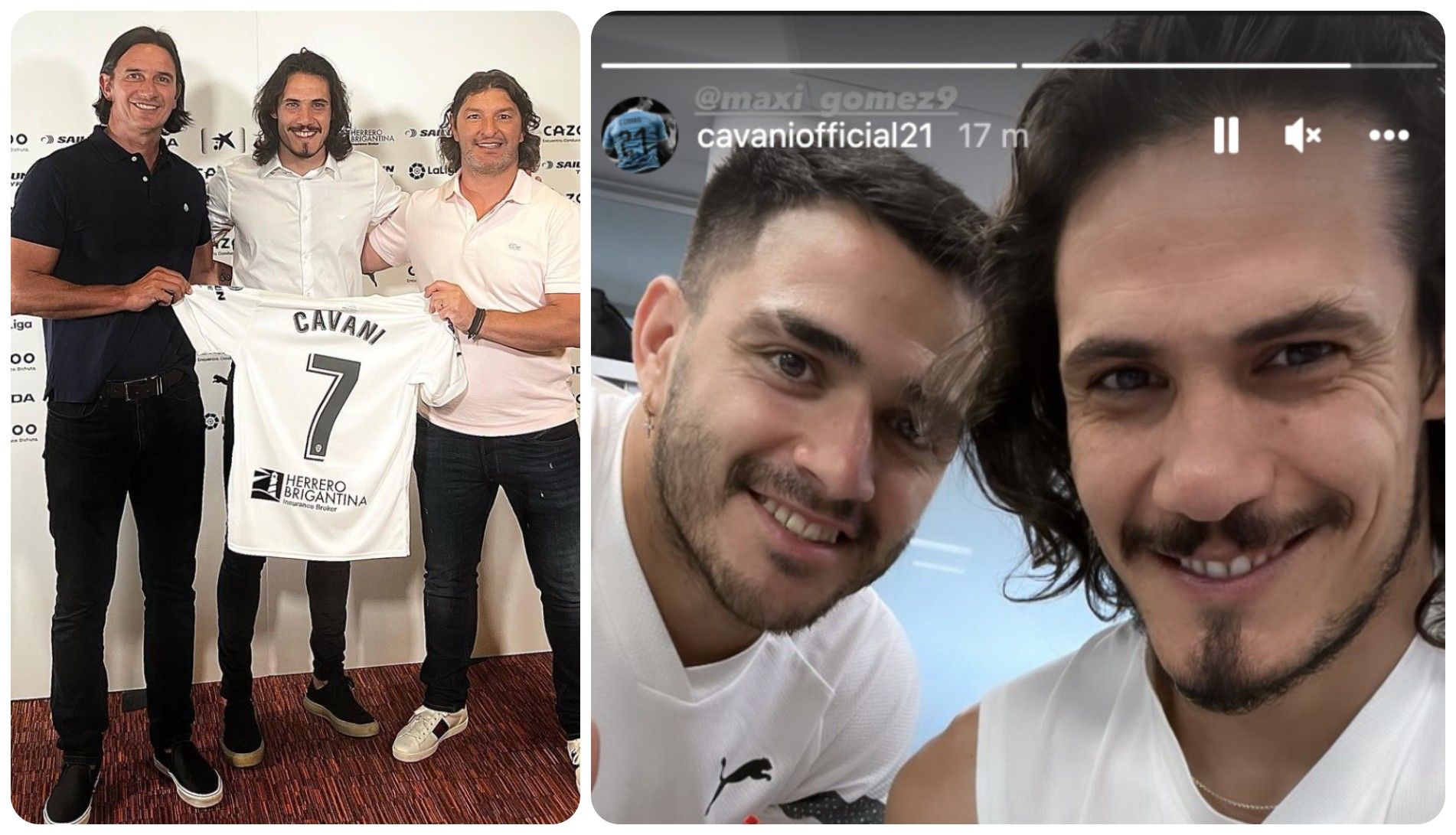  De los Santos habló de Maxi y Cavani