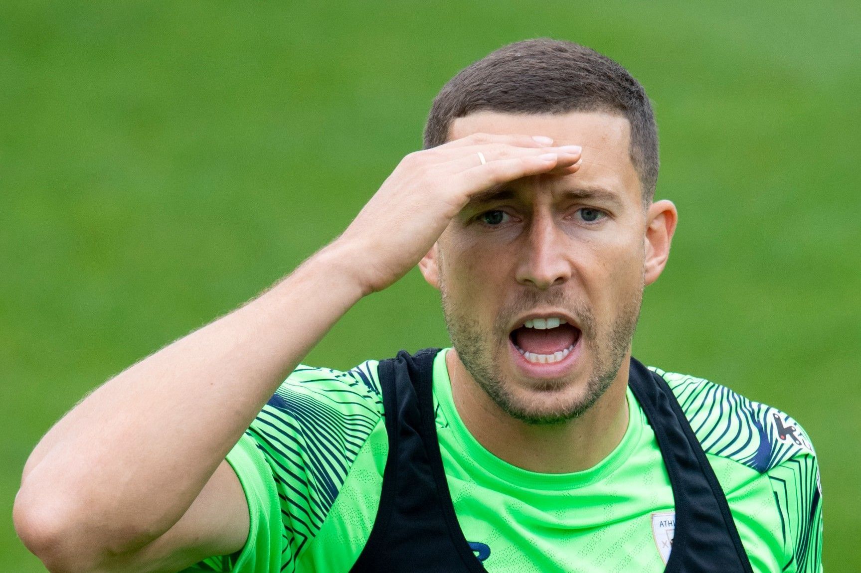  El carrilero Oscar de Marcos alucina entrenando en Lezama.