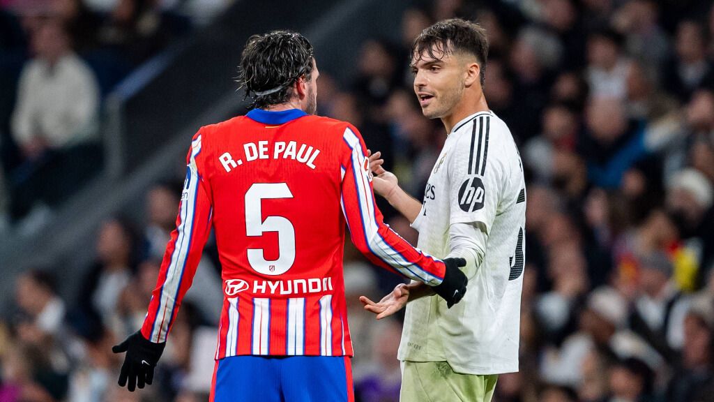  Rodrigo de Paul y Raúl Asencio en el último derbi (Cordon Press)