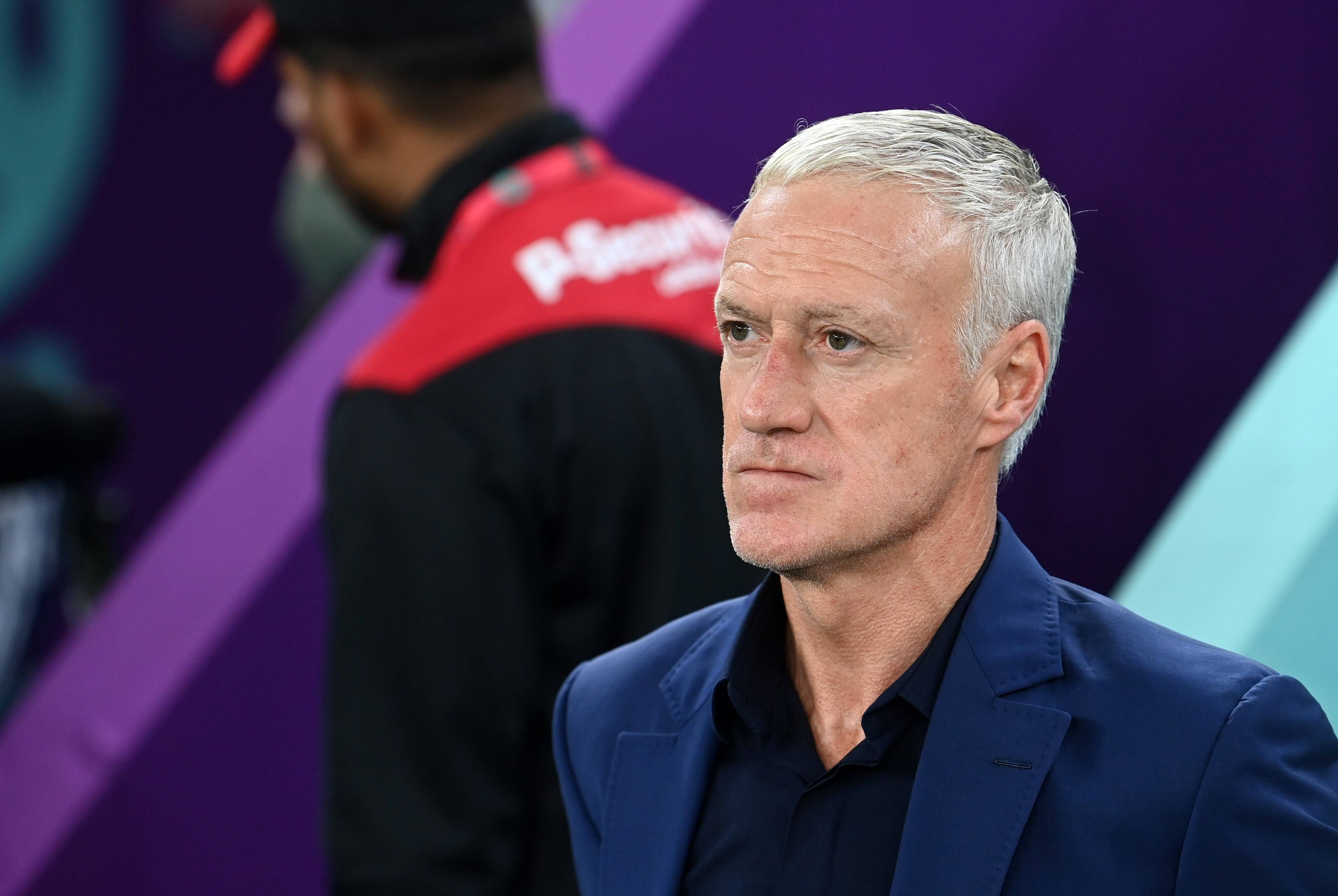  Deschamps, en el banquillo de Francia.