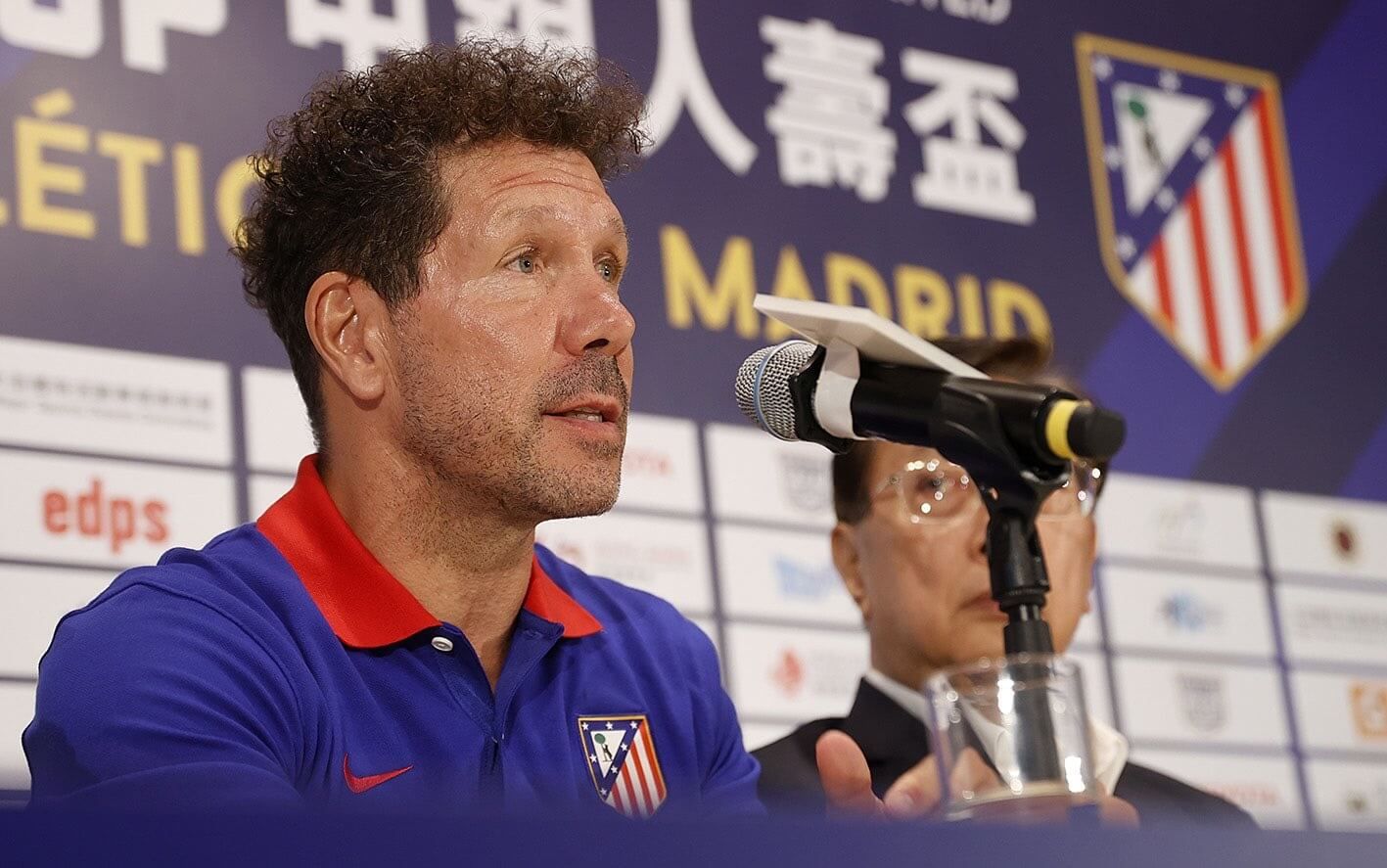 Diego Pablo Simeone, en sala de prensa.