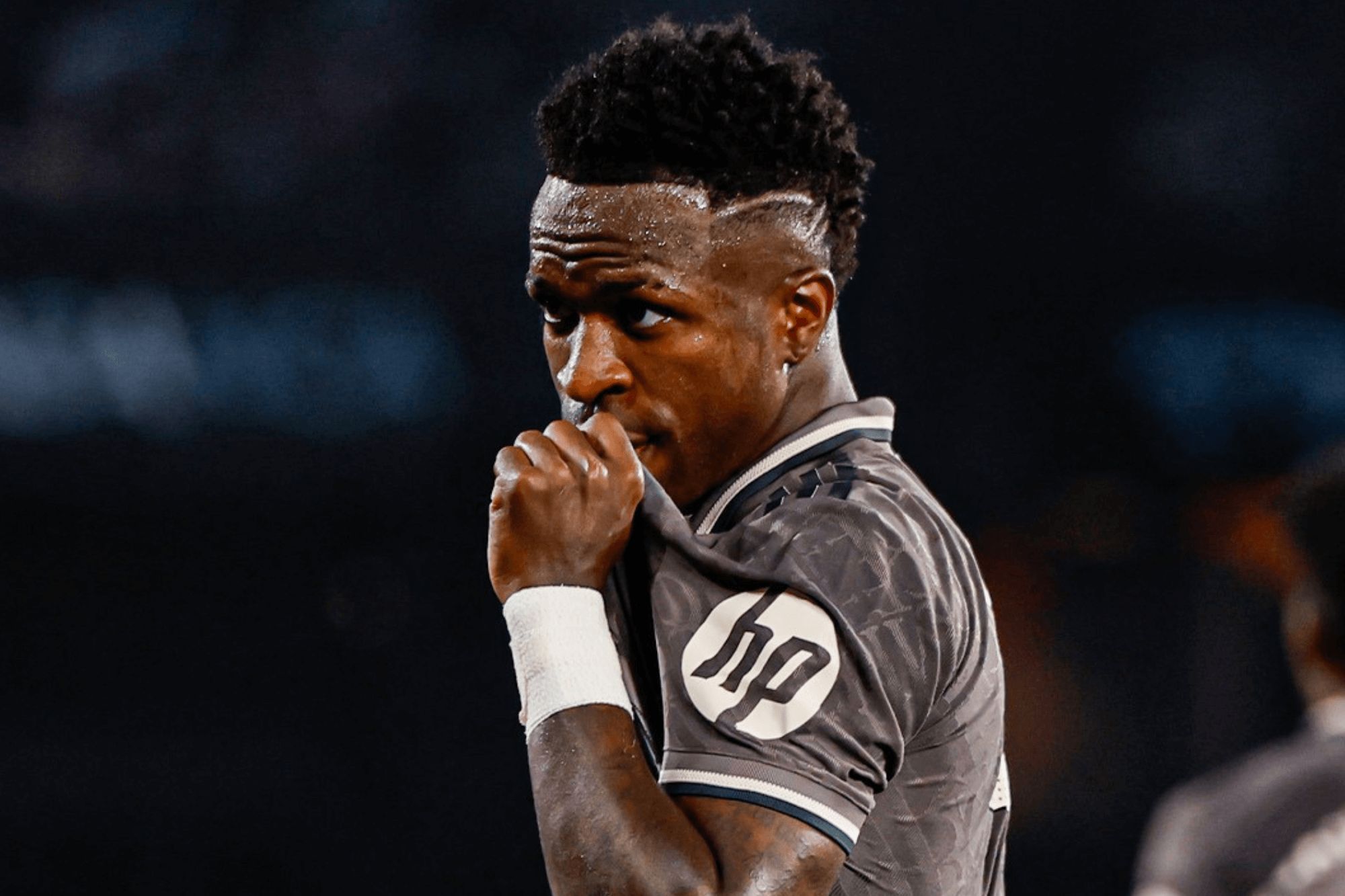  Vinícius celebra su gol al Celta.