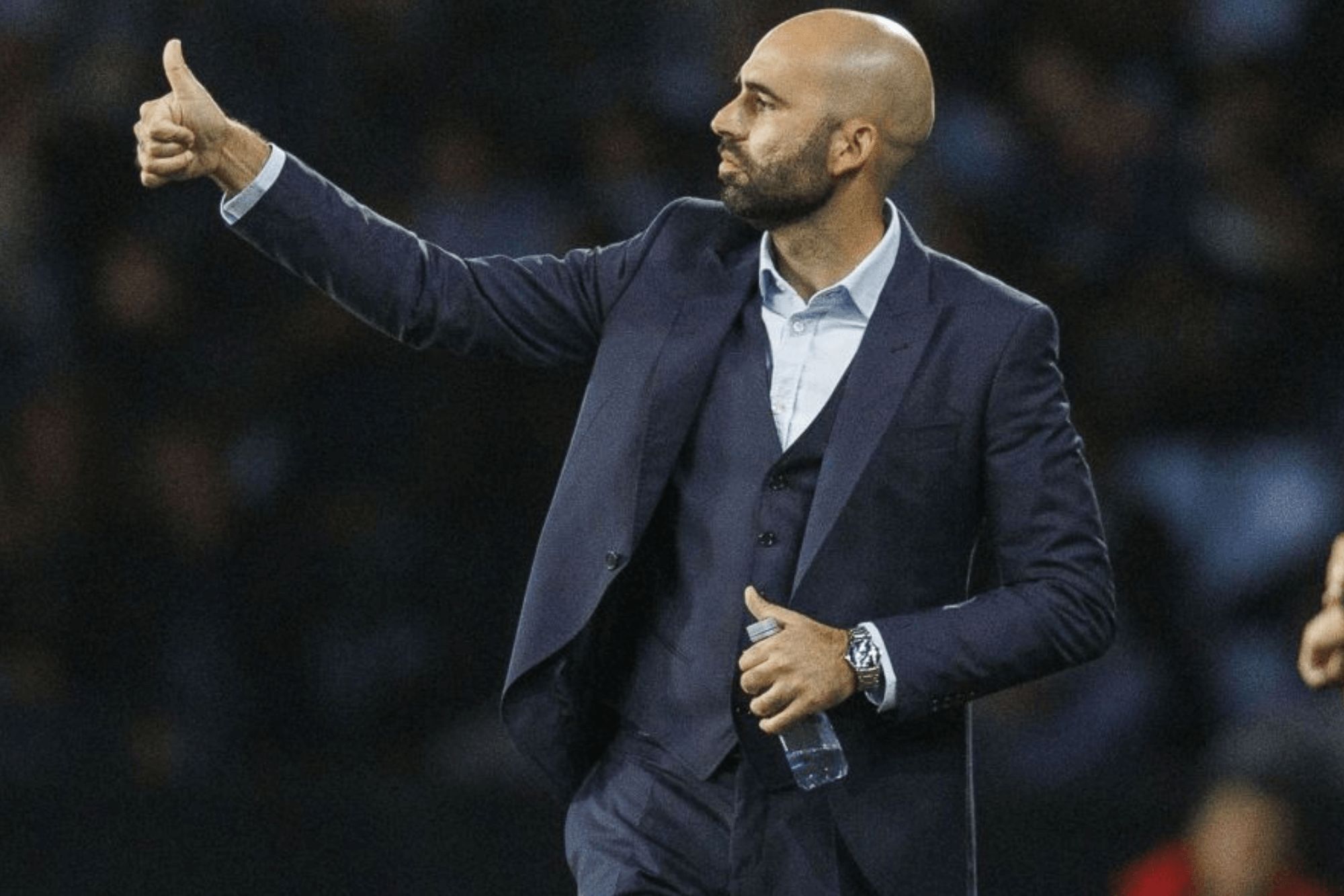  Claudio Giráldez ante el Atlético de Madrid.