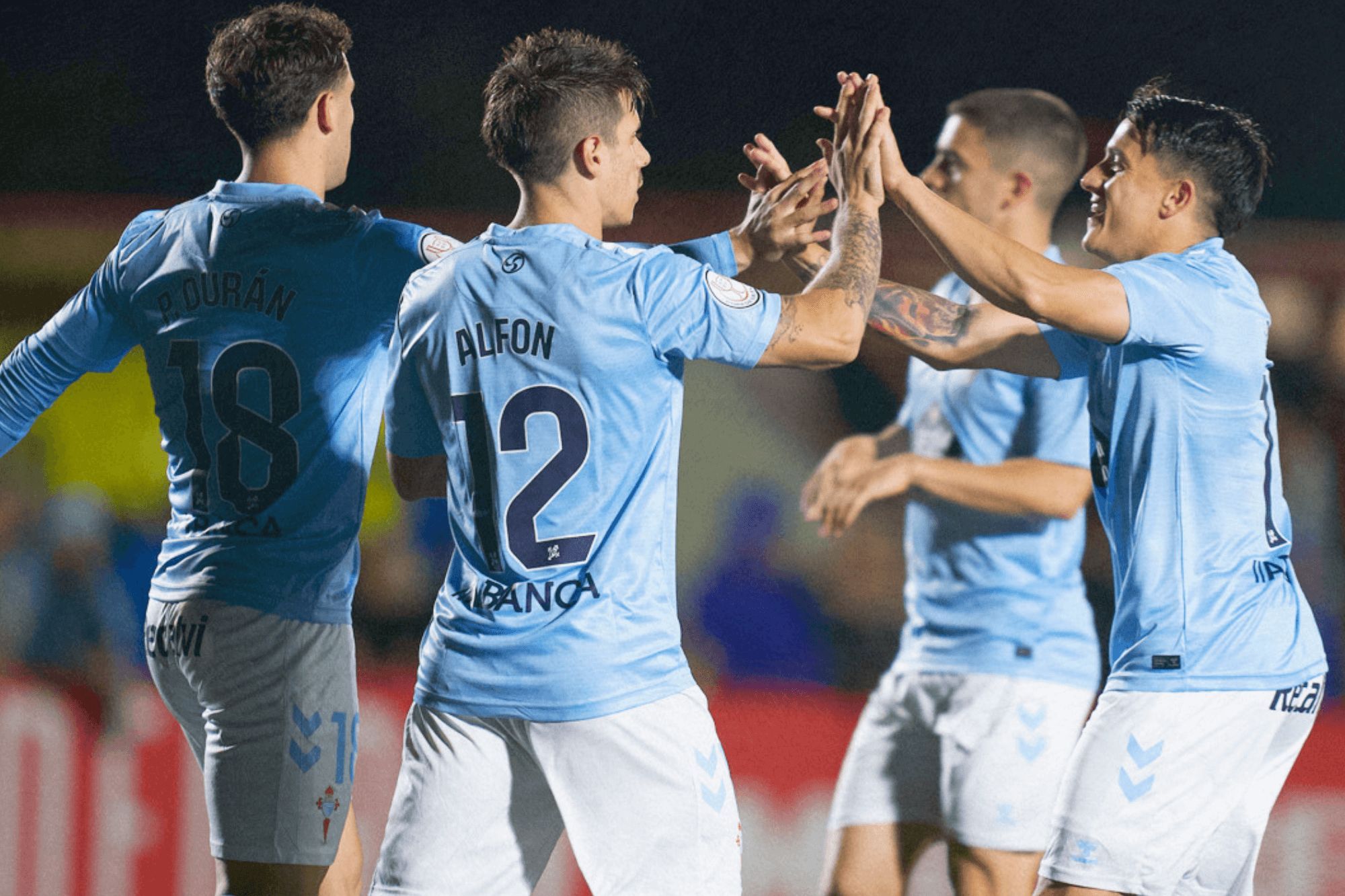  Celebración del gol de Alfon.