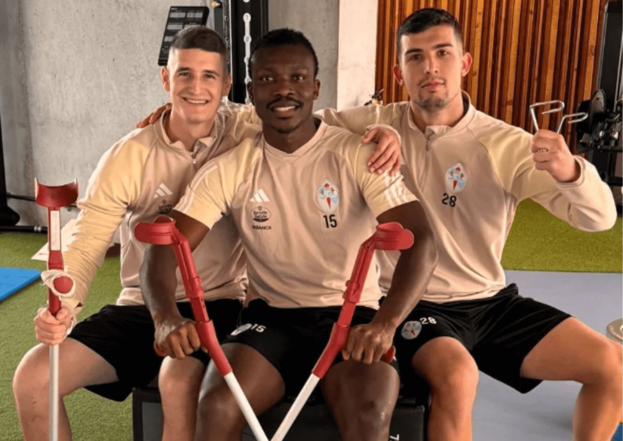  Joseph Aidoo con Baeza y Carlos Domínguez en Afouteza.