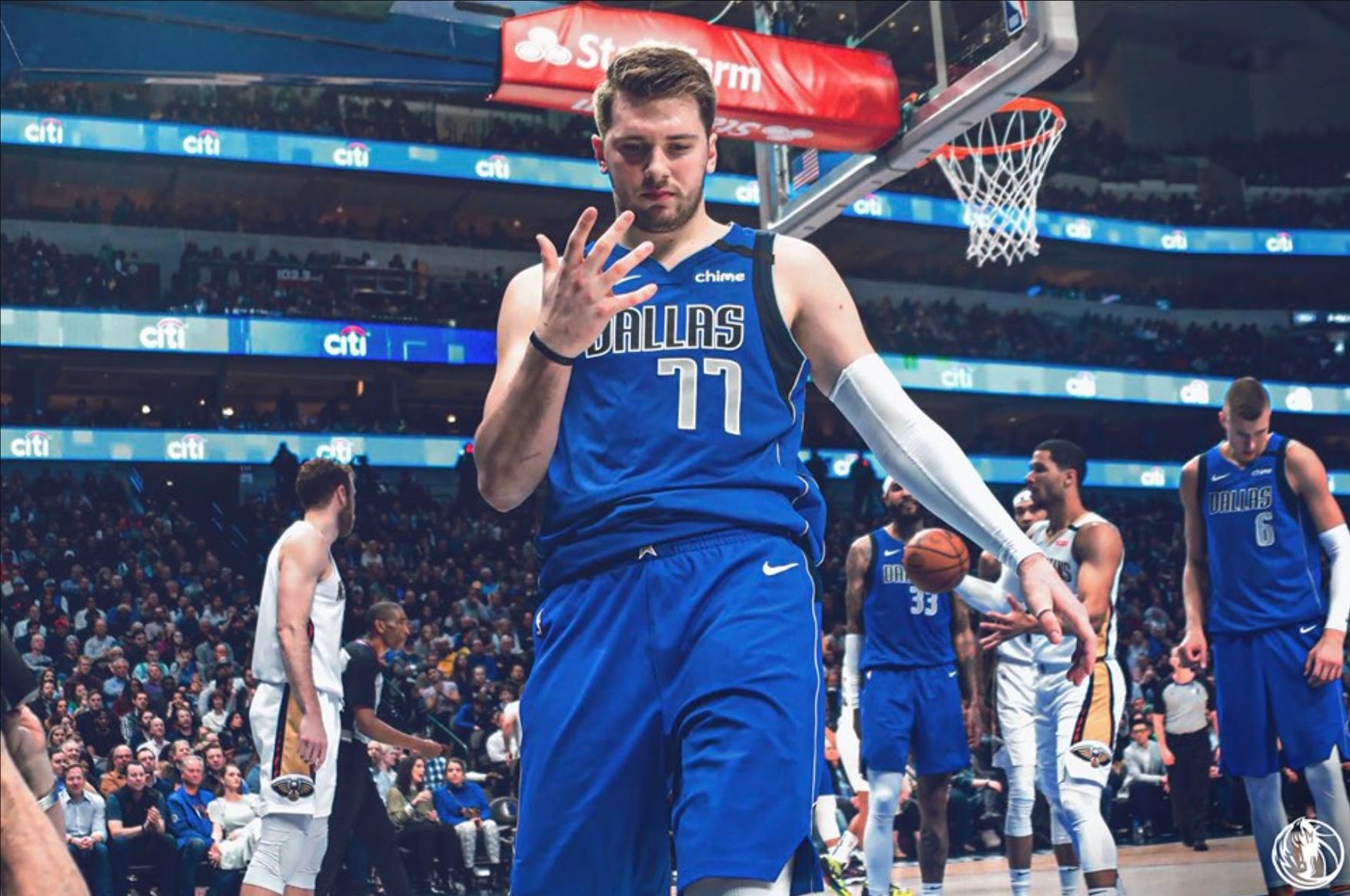 Luka Doncic, durante un partido con los Dallas Mavericks.