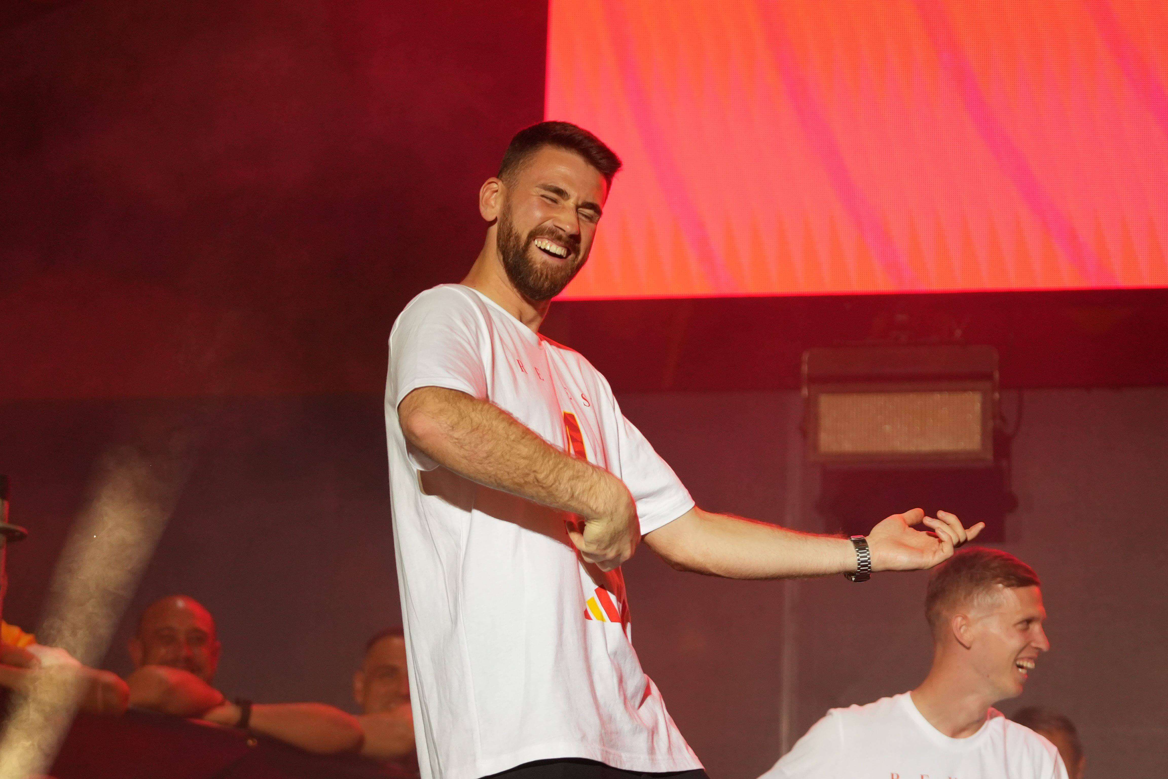  Unai Simón, en la fiesta de España.