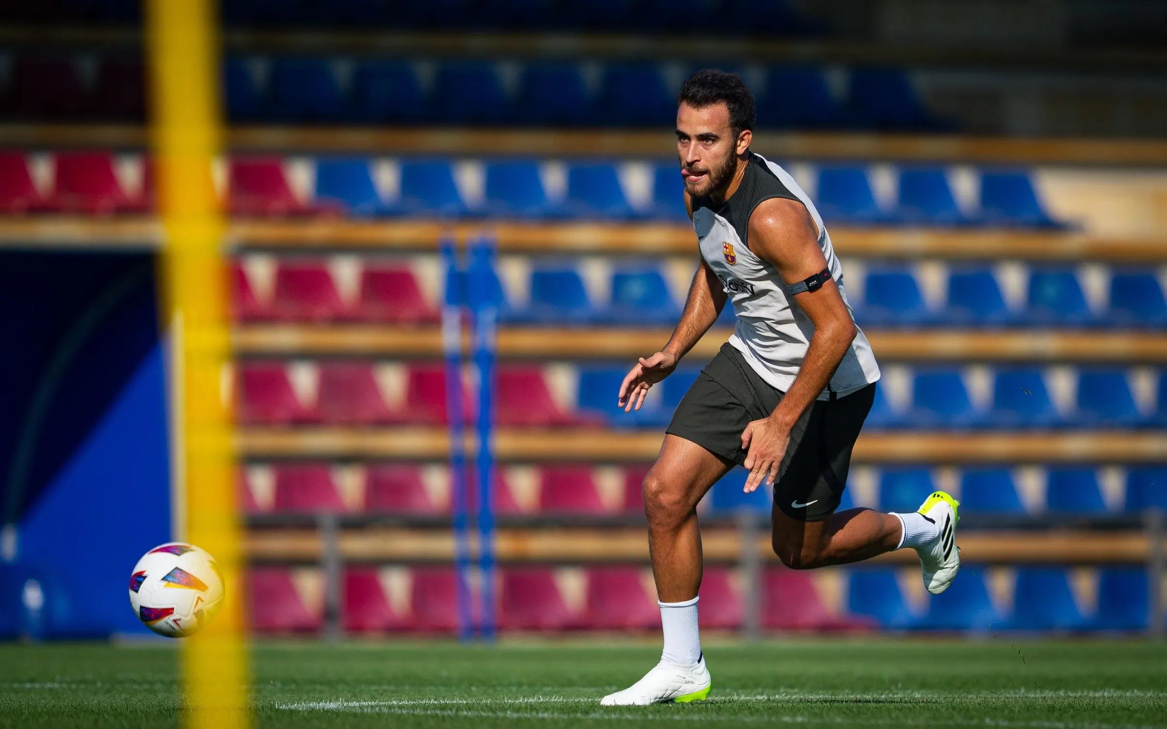  Eric García, en una sesión del Barcelona.