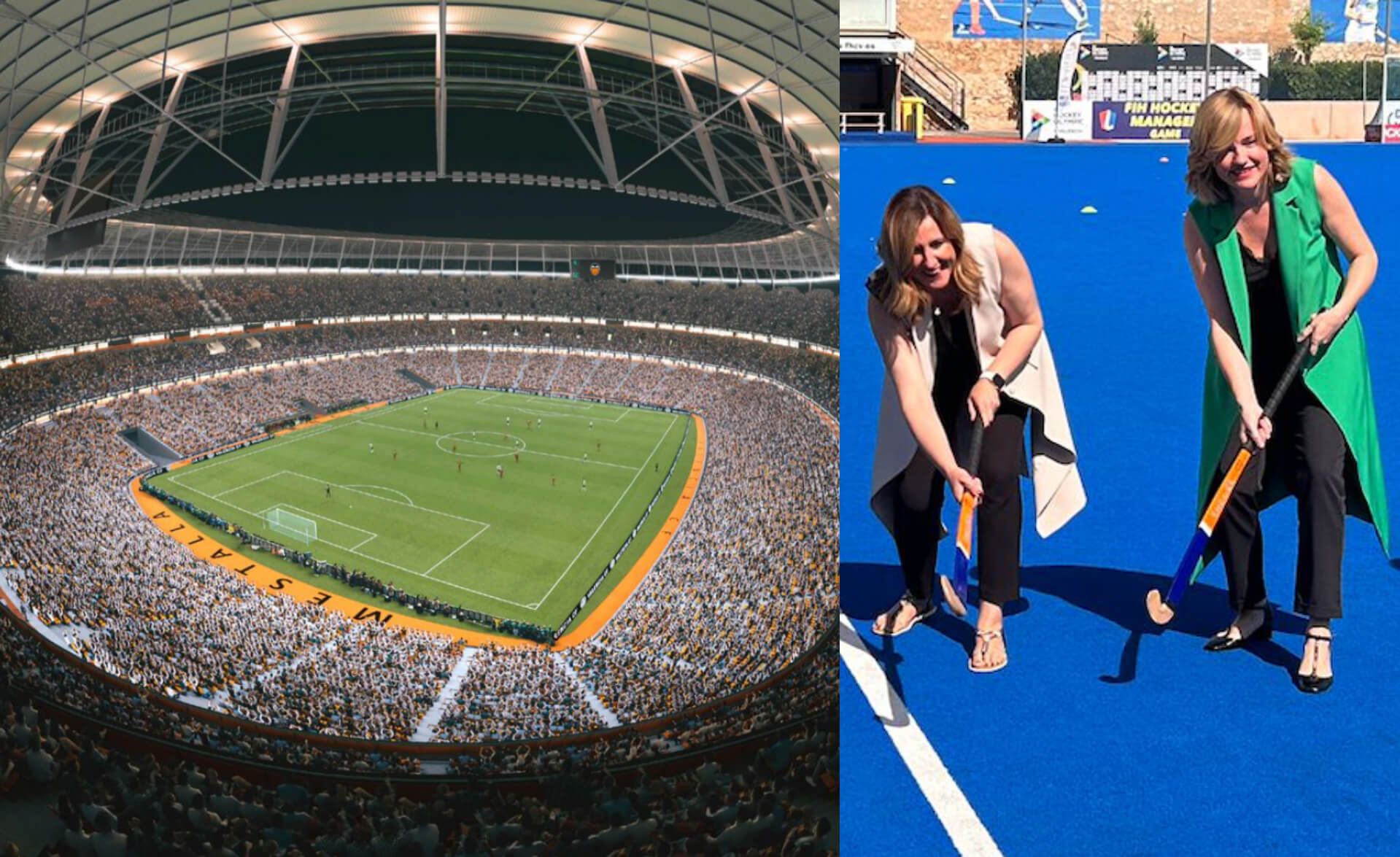  El Nou Mestalla, Pilar Alegría y María José Catalá.