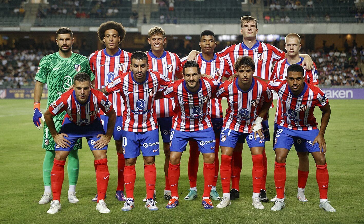  El once del Atlético en pretemporada ante el Kitchee.