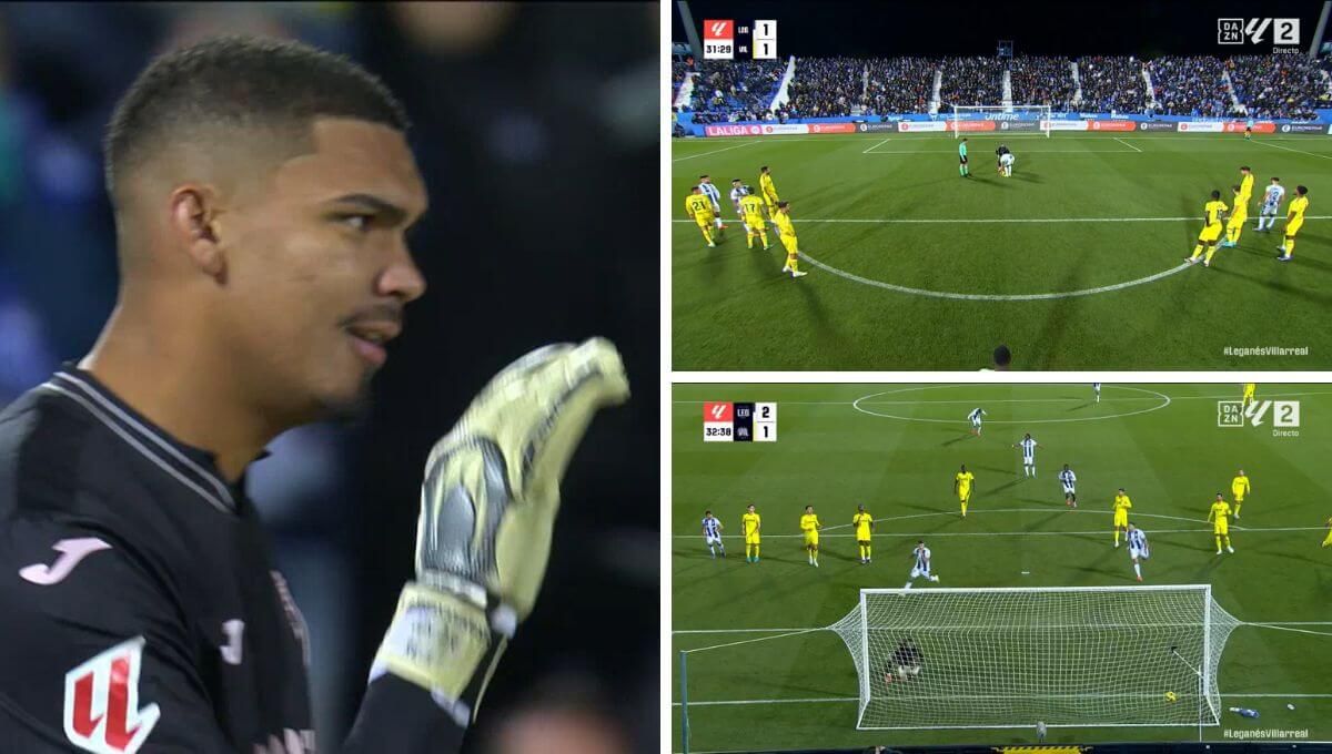  El pique entre Luiz Júnior y Dani Raba en el Leganés-Villarreal.