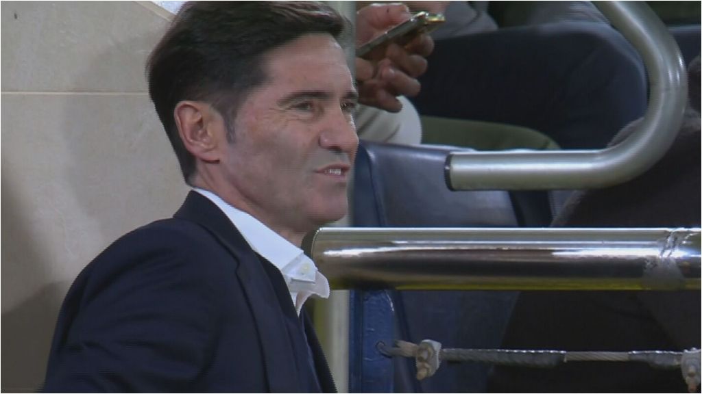  Marcelino García Toral, durante el partido de Europa League.