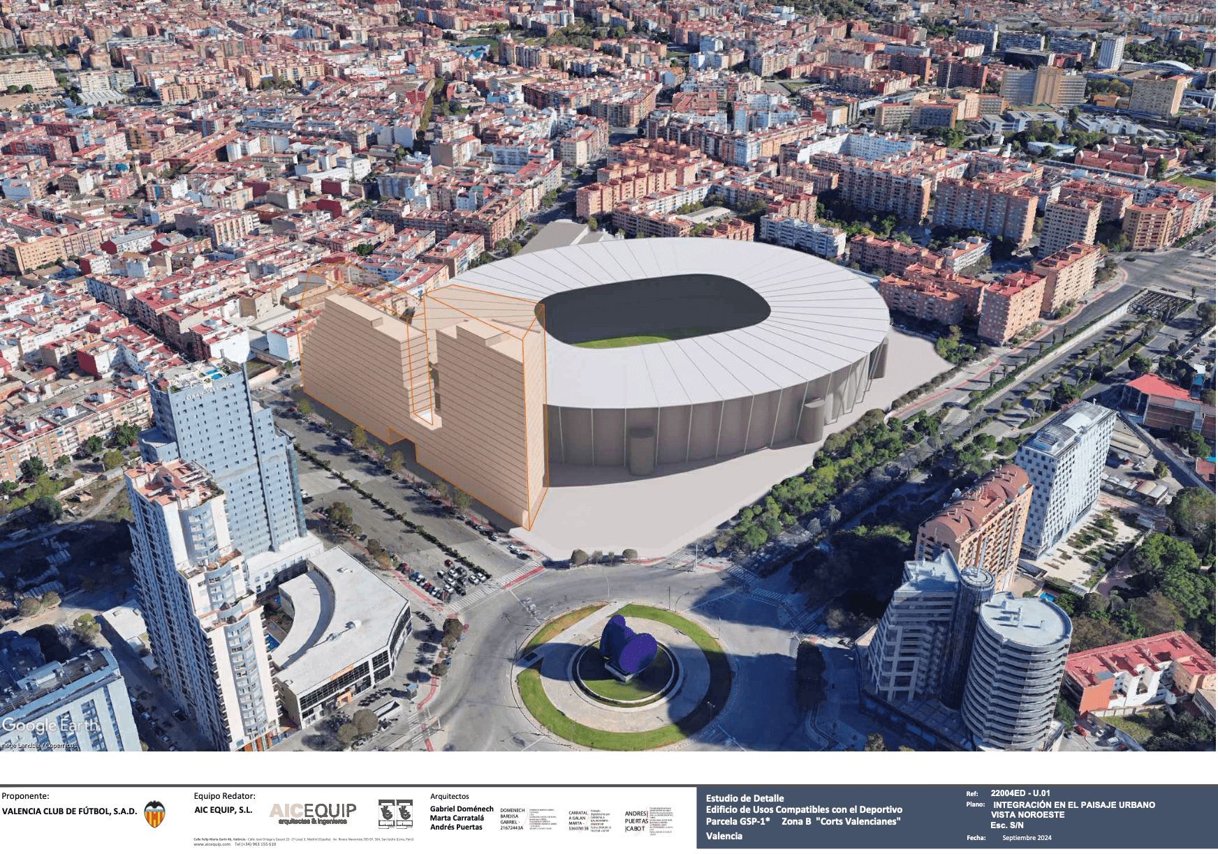 El terciario anexo al Nou Mestalla. La zona comercial