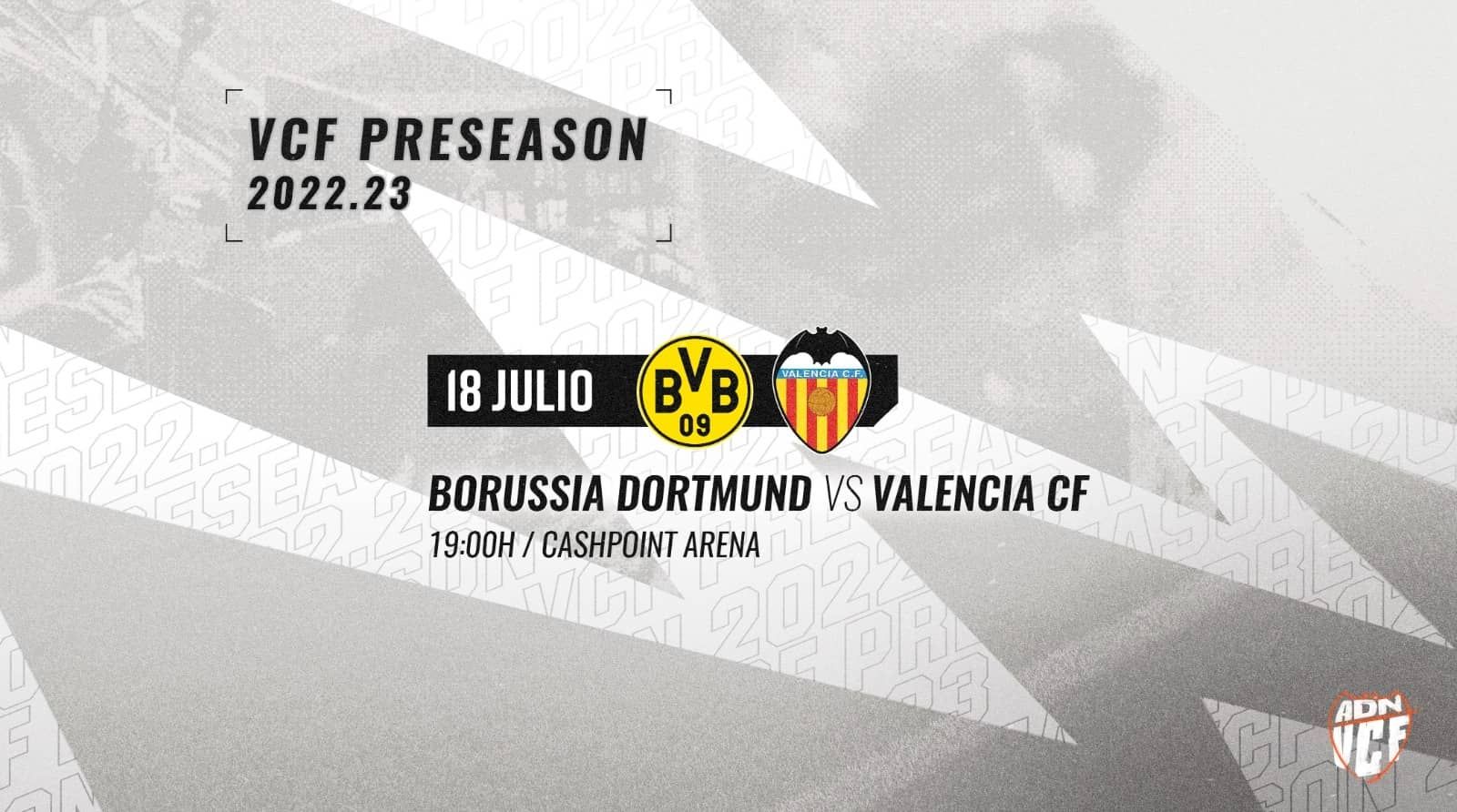  El Valencia CF se enfrentará al Borussia Dortmund en pretemporada
