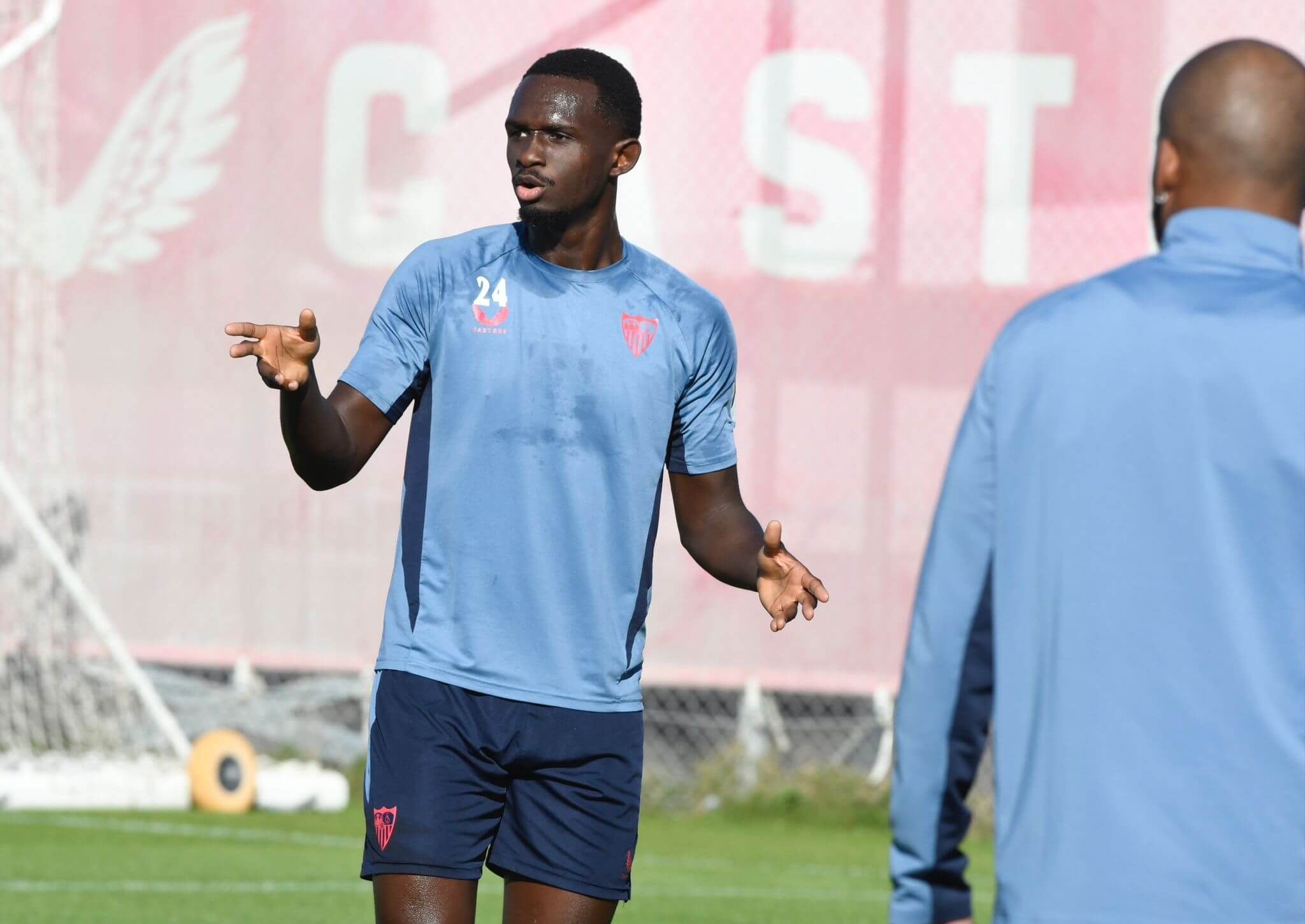 Nianzou, en el entrenamiento de este lunes.