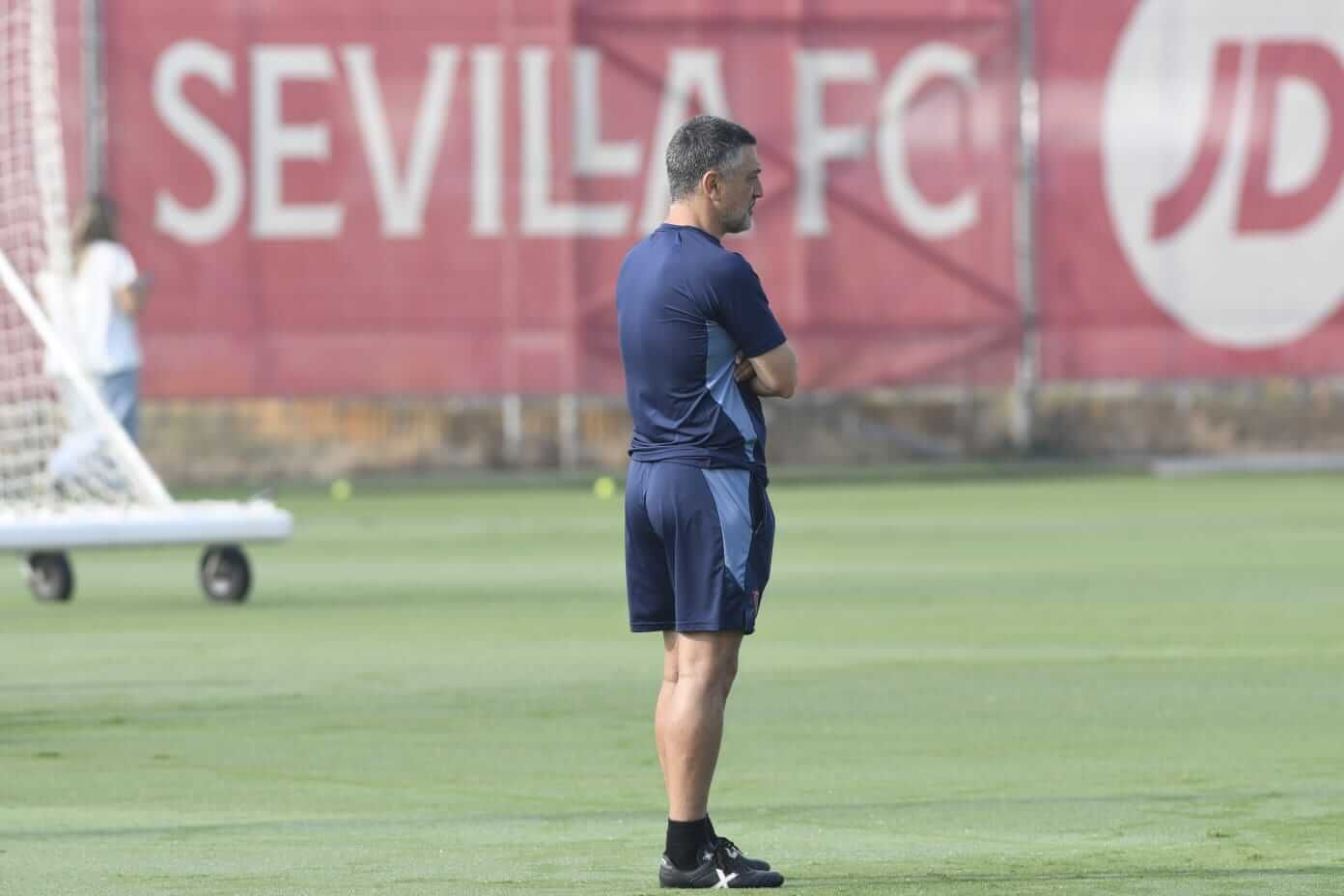  Francisco Javier García Pimienta, en un entrenamiento del Sevilla FC.
