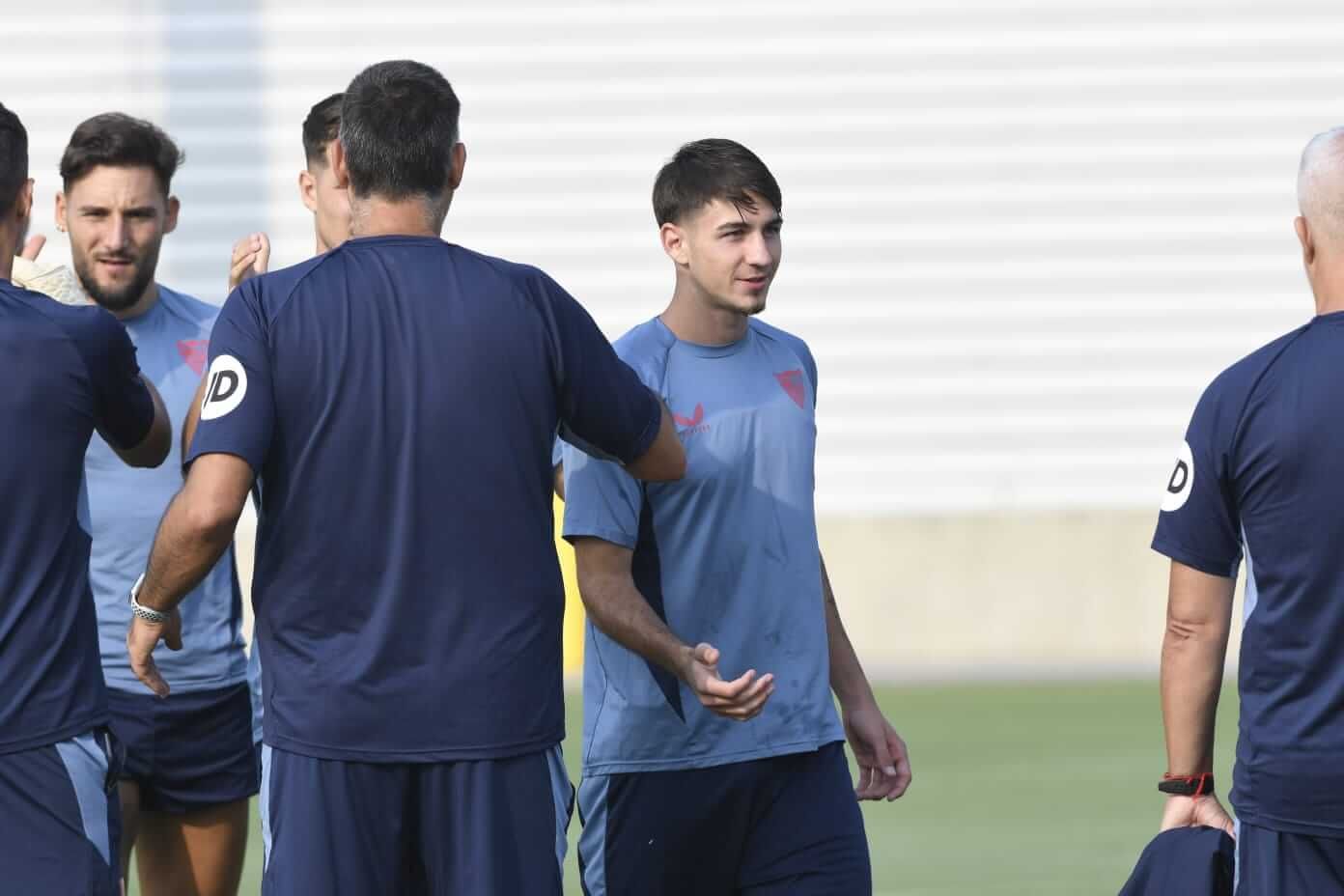  Collado, en el entrenamiento previo al partido ante el Valladolid.