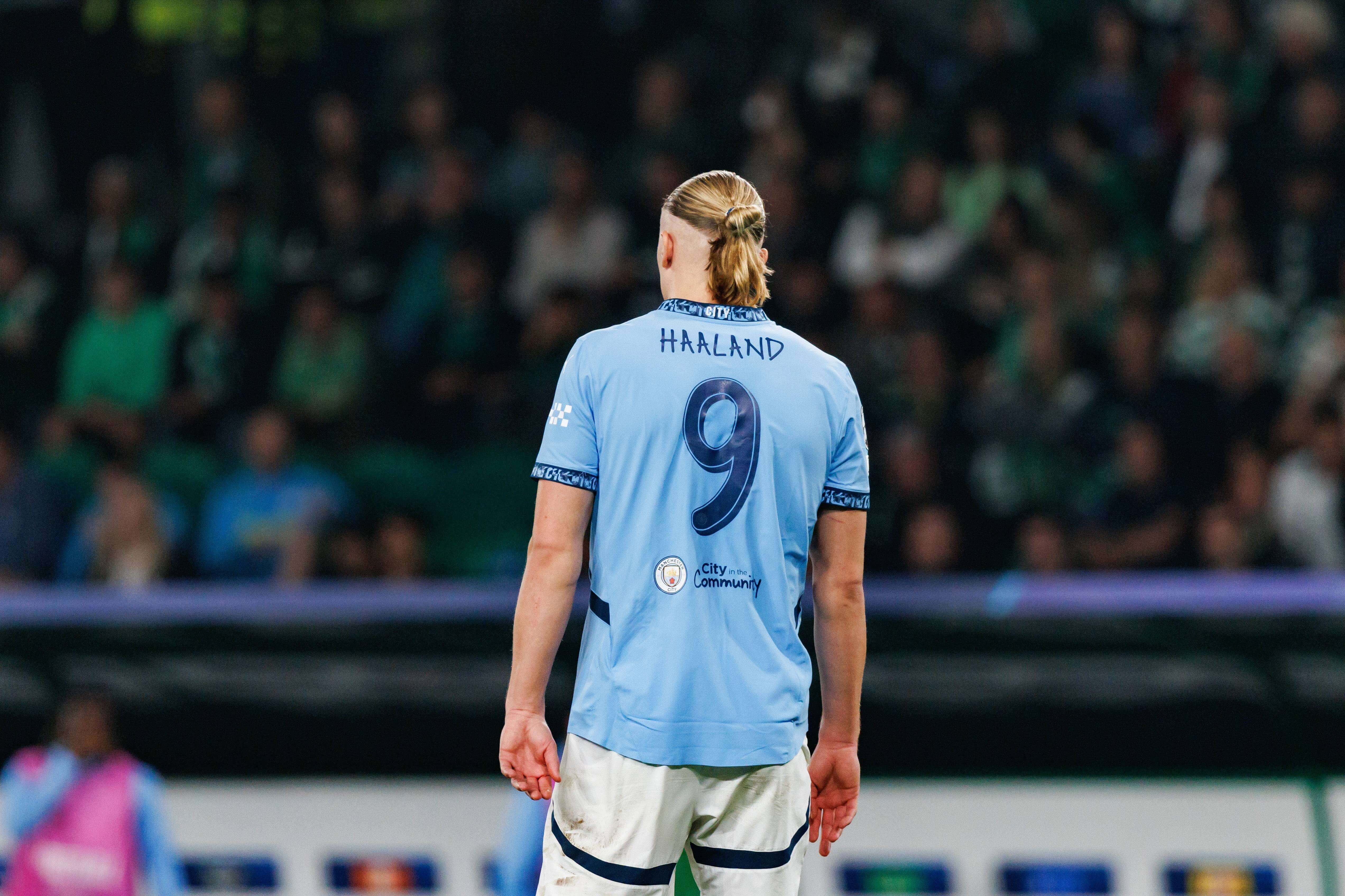  Erling Haaland, durante un partido del Manchester City.
