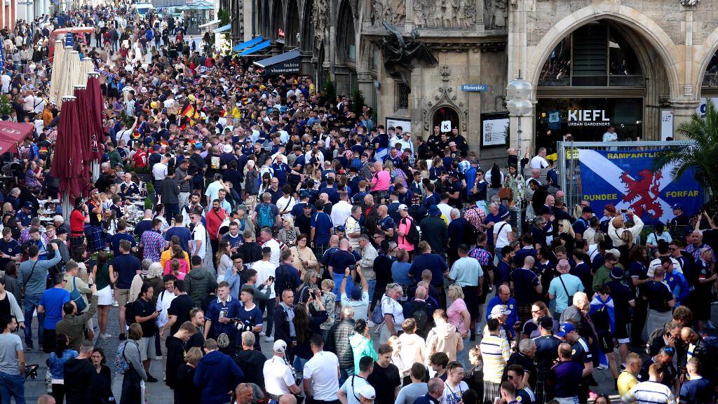 Los aficionados escoceses en Alemania (Fuente: Cordon Press)