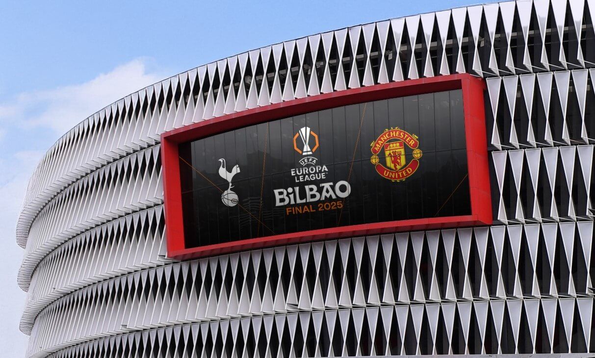  El estadio de San Mamés preparado para la final de la Europa League que se jugó en Bilbao.