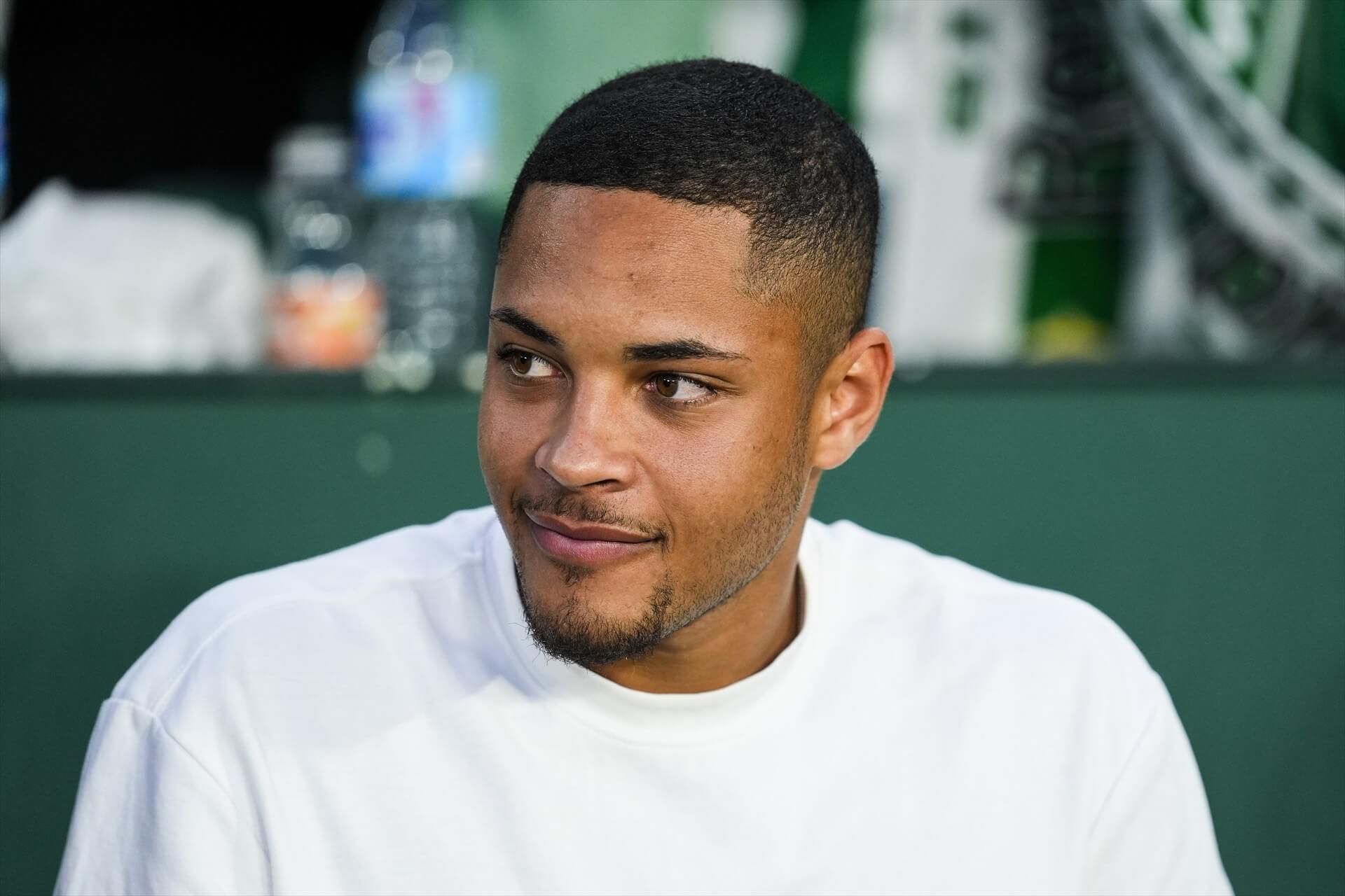  Vitor Roque, en el Benito Villamarín