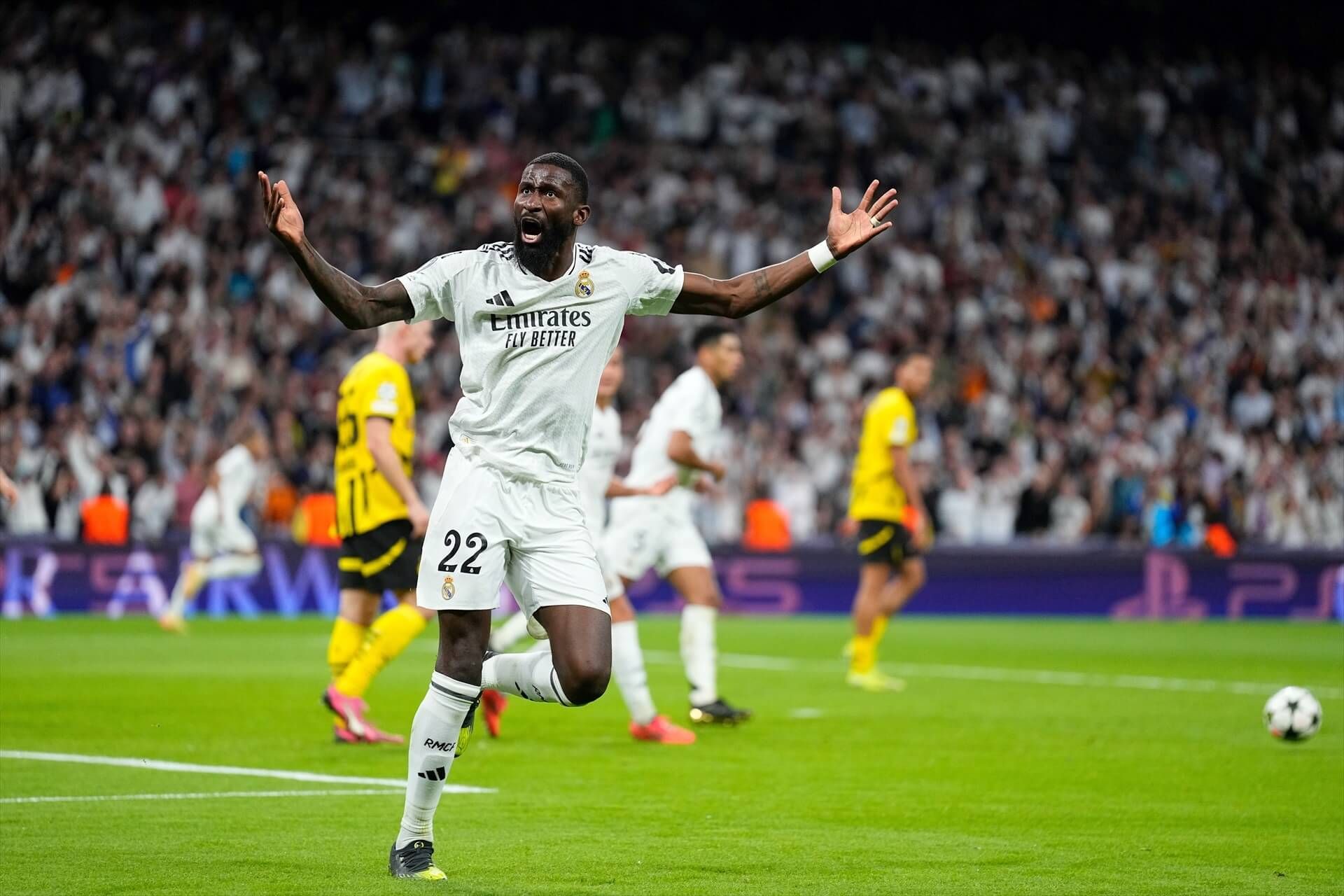  Antonio Rüdiger ante el Borussia Dortmund el Santiago Bernabéu