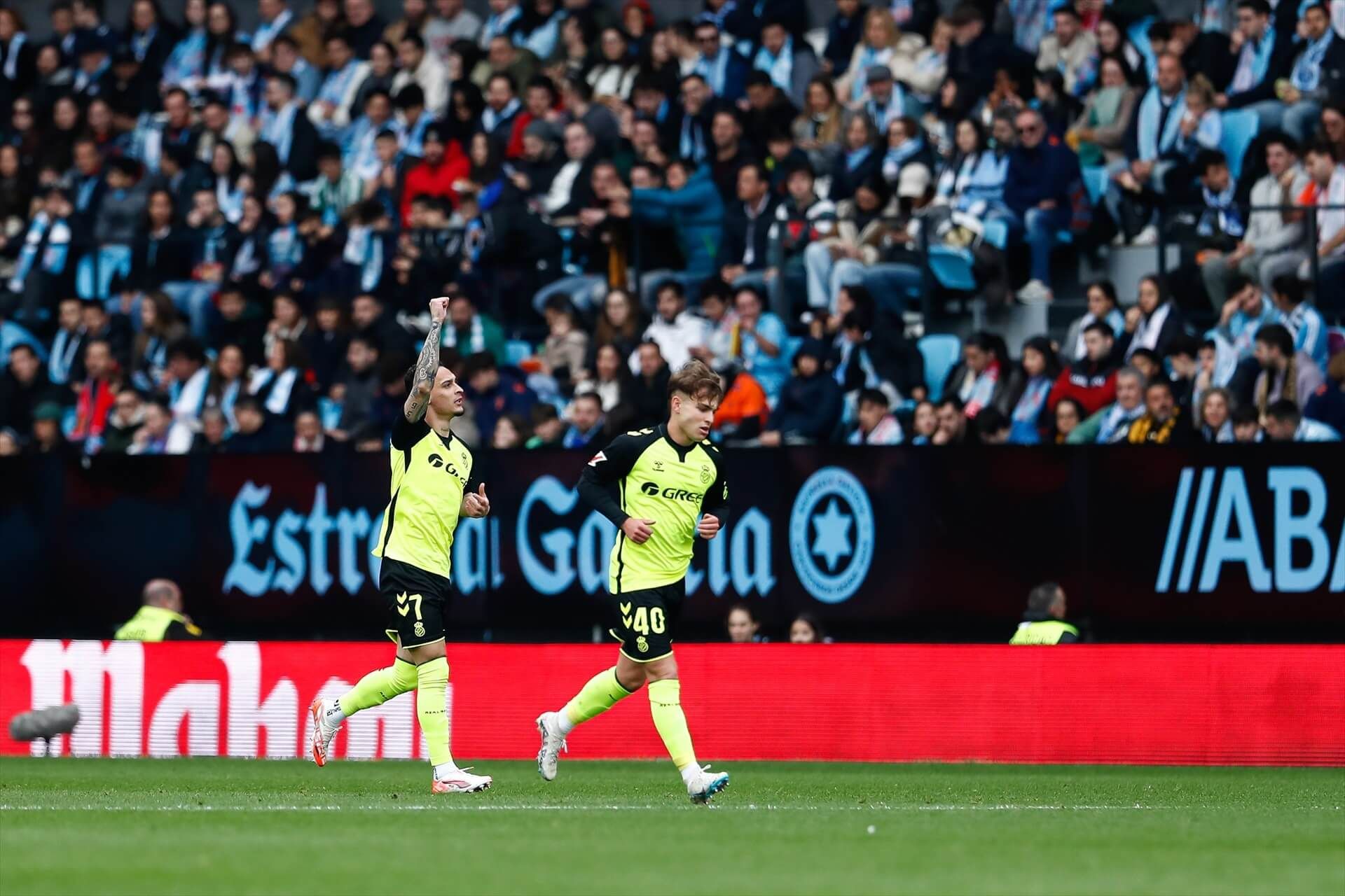  Antony celebra su gol en el Celta-Betis.