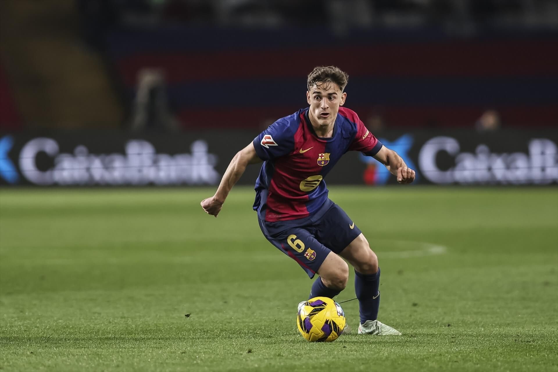  Gavi, en el encuentro ante Osasuna
