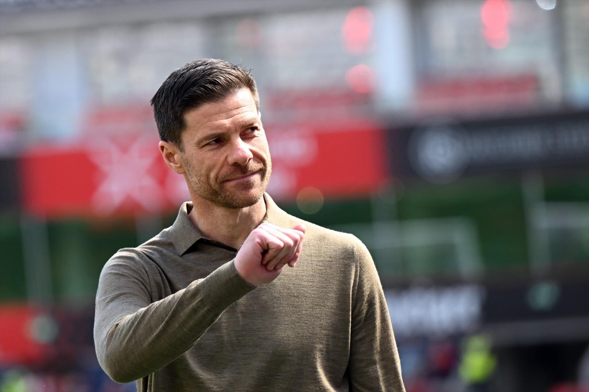  Xabi Alonso, en su despedida con el Leverkusen (Europa Press)